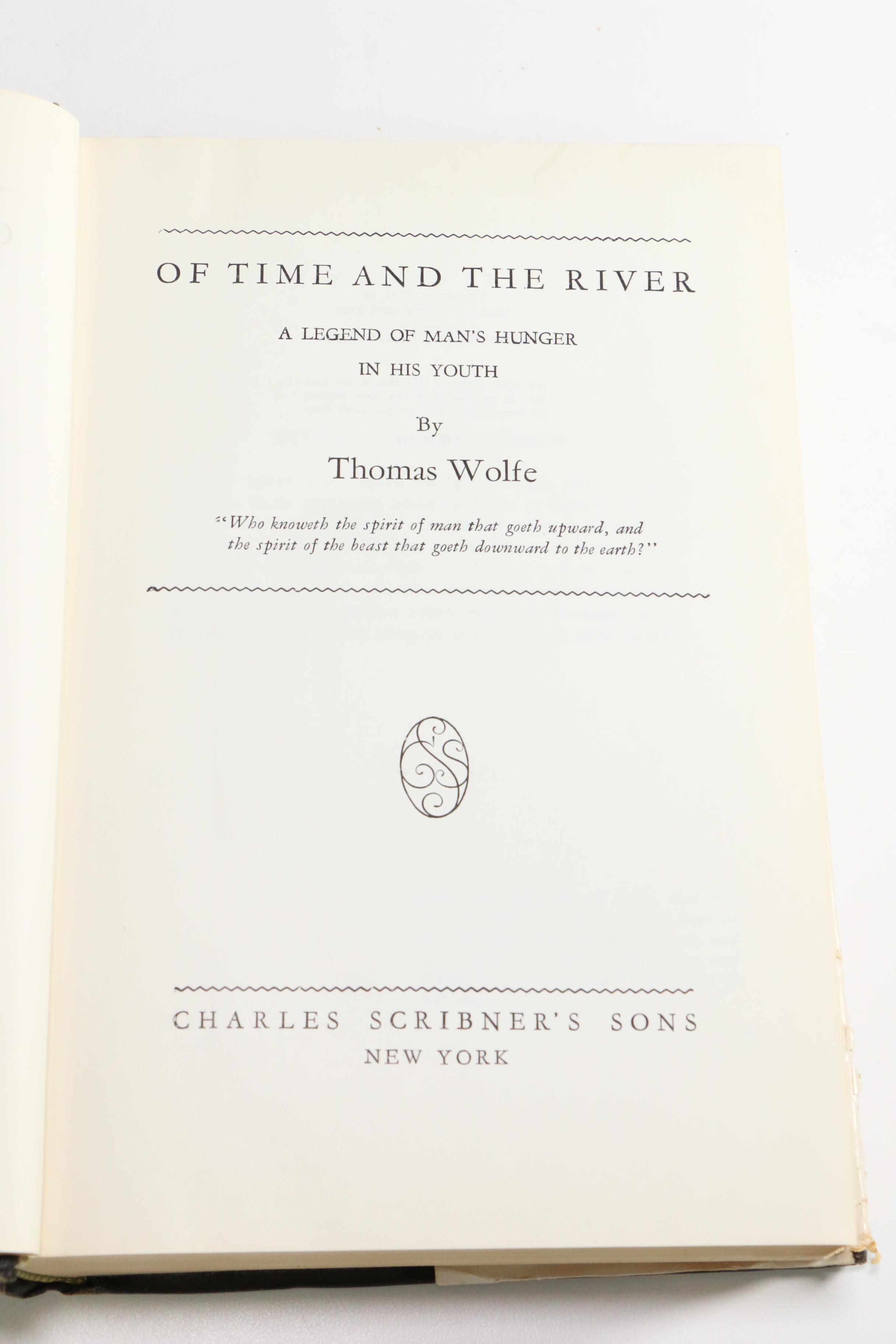 1935 "Of Time and the River" by Thomas Wolfe