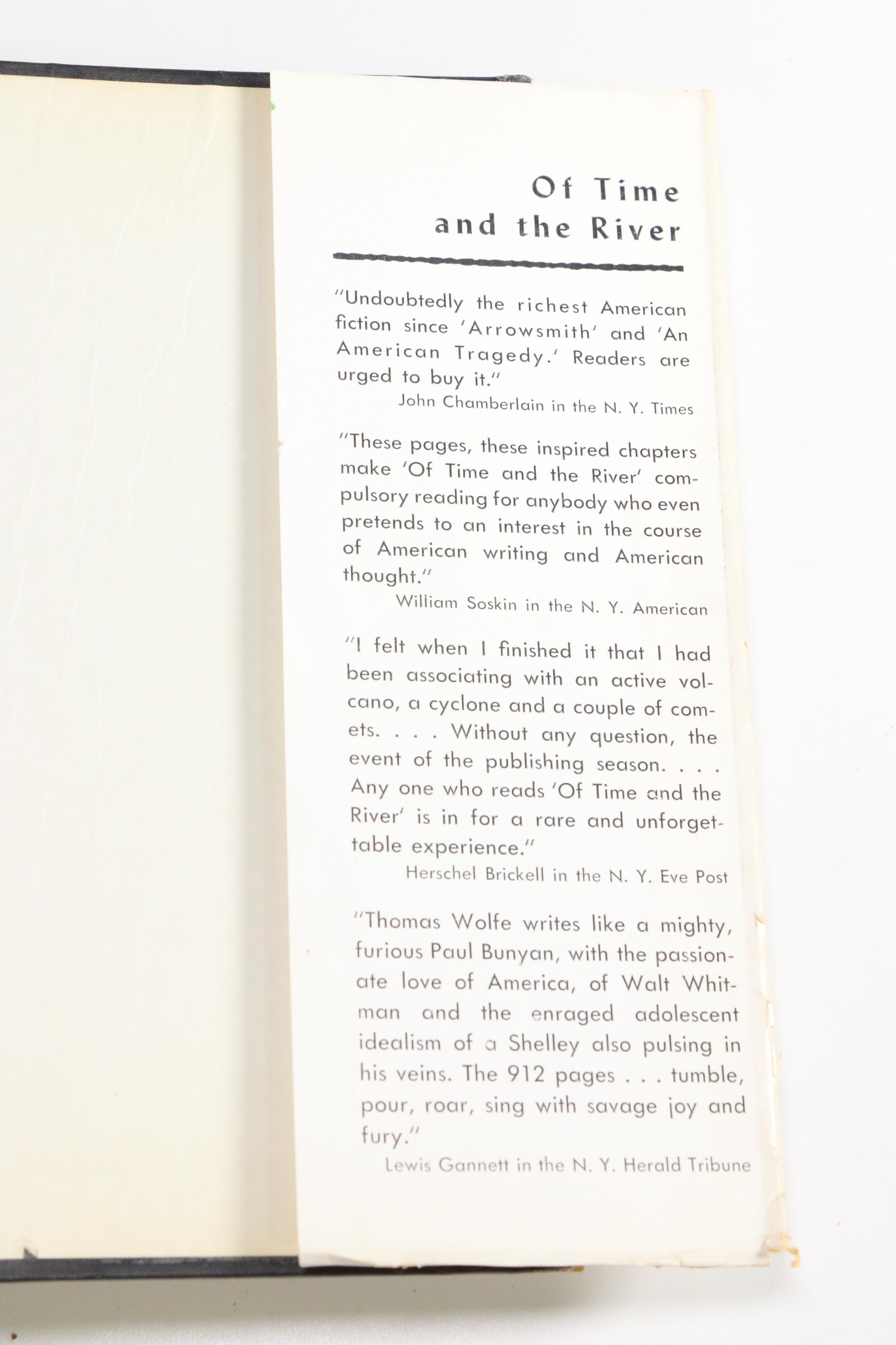 1935 "Of Time and the River" by Thomas Wolfe