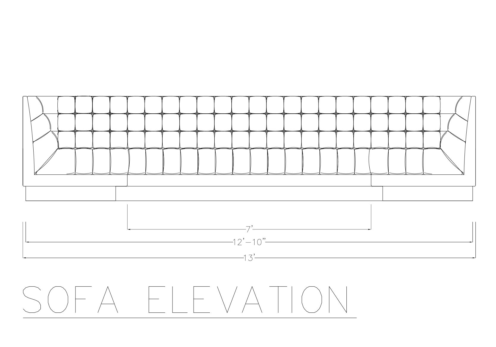 Designer Trip Haenisch Custom Created Semicircular Tufted Sofa