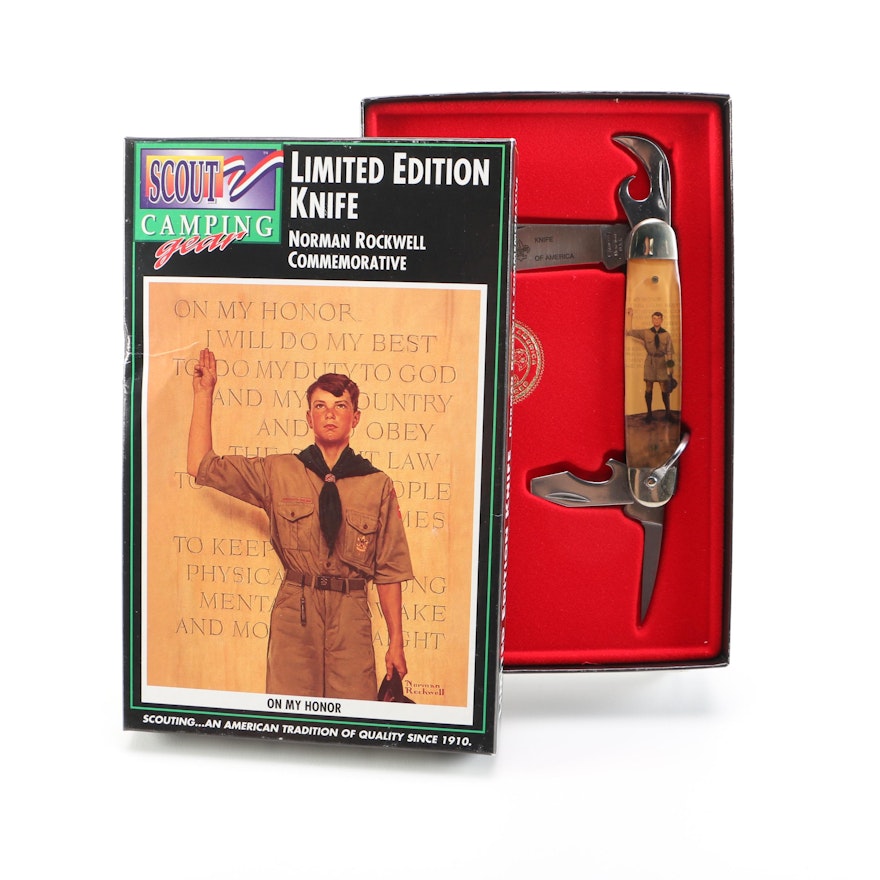 Boy Scouts of America "On My Honor" Norman Rockwell Limited Edition Pocket Knife