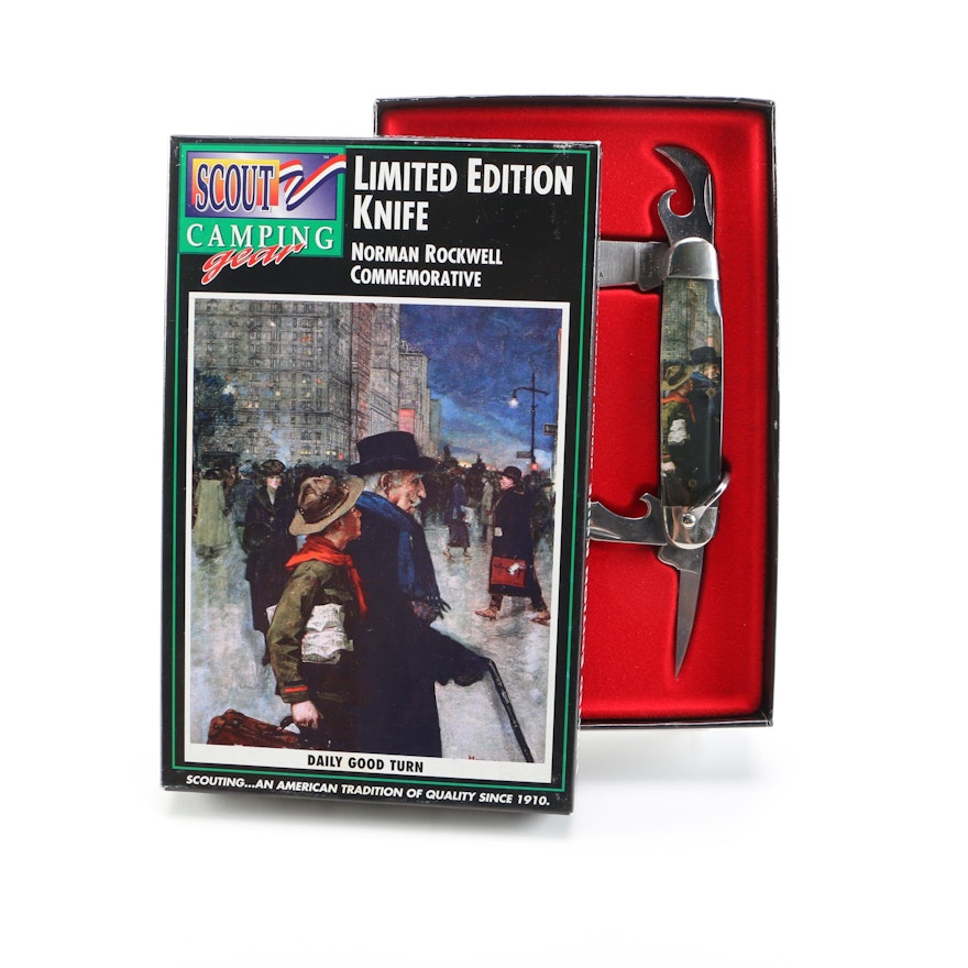 Boy Scouts of America "Daily Good Turn" Limited Edition Norman Rockwell Pocket Knife