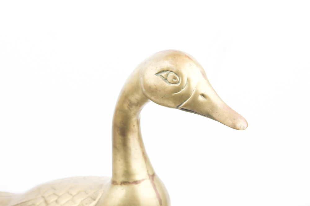 Vintage Brass Goose