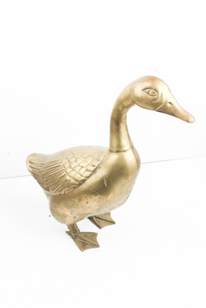 Vintage Brass Goose