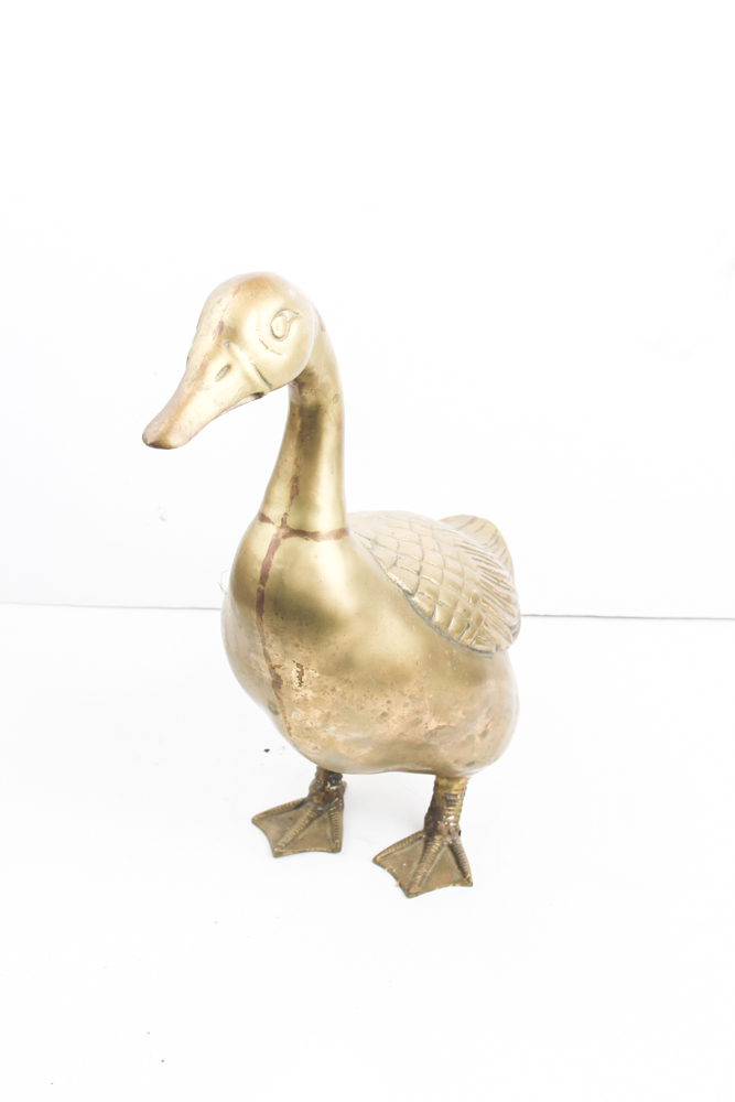 Vintage Brass Goose