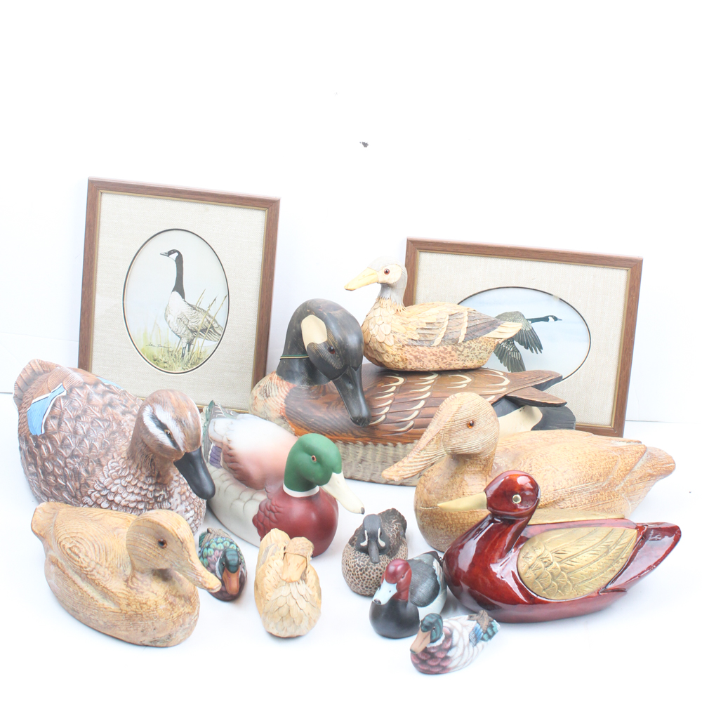 Flock of Decorative Duck Decoys