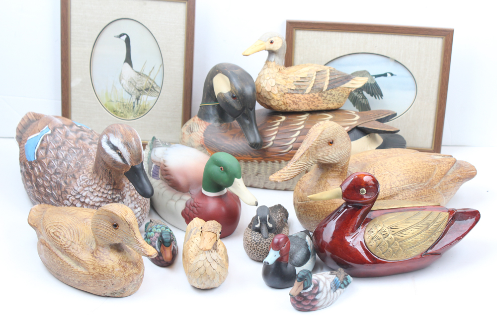 Flock of Decorative Duck Decoys
