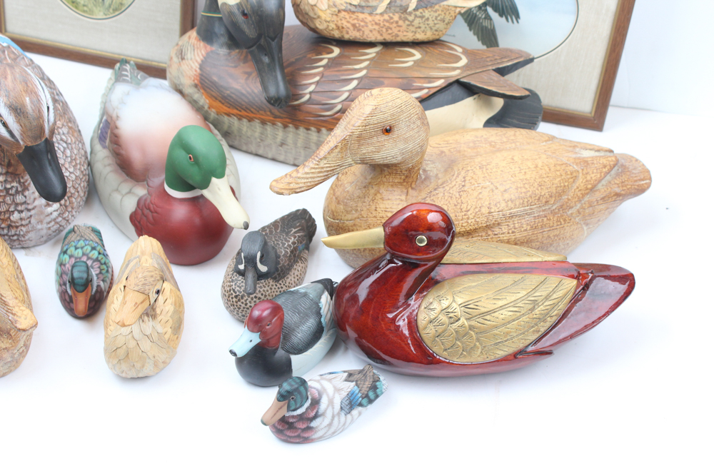 Flock of Decorative Duck Decoys