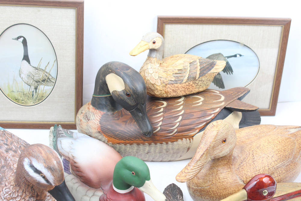 Flock of Decorative Duck Decoys