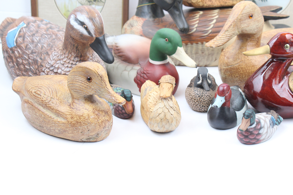 Flock of Decorative Duck Decoys