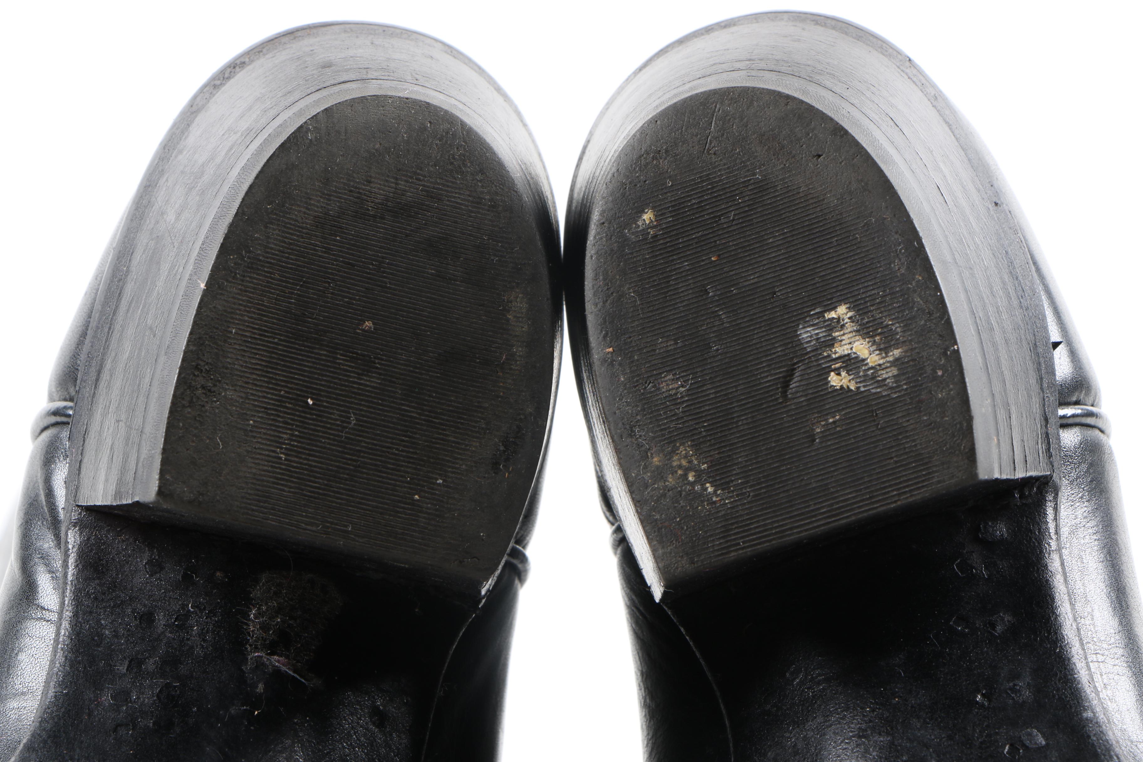 Women's Black Leather Western Boots