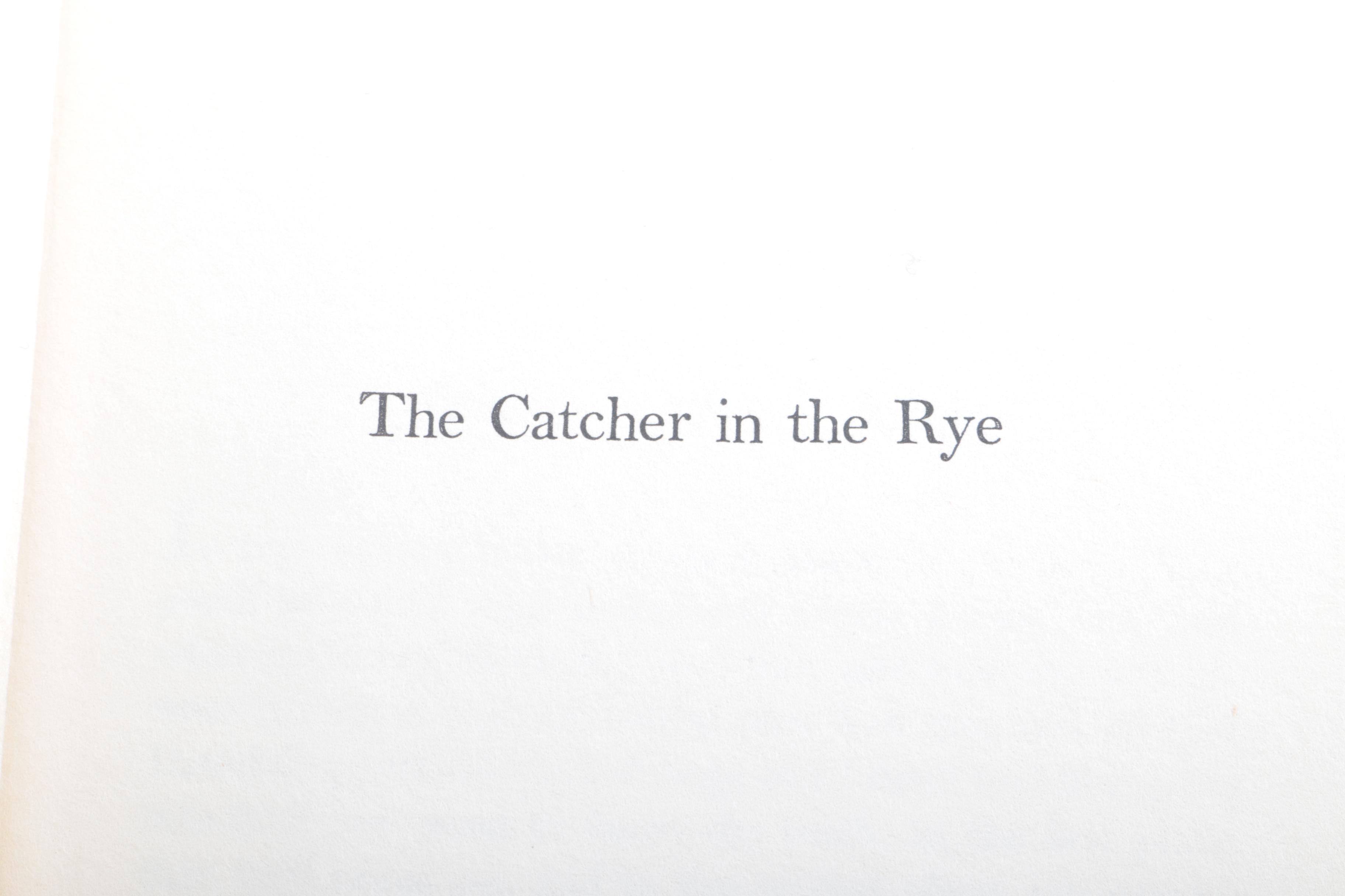 1952 "The Catcher in the Rye" by J. D. Salinger