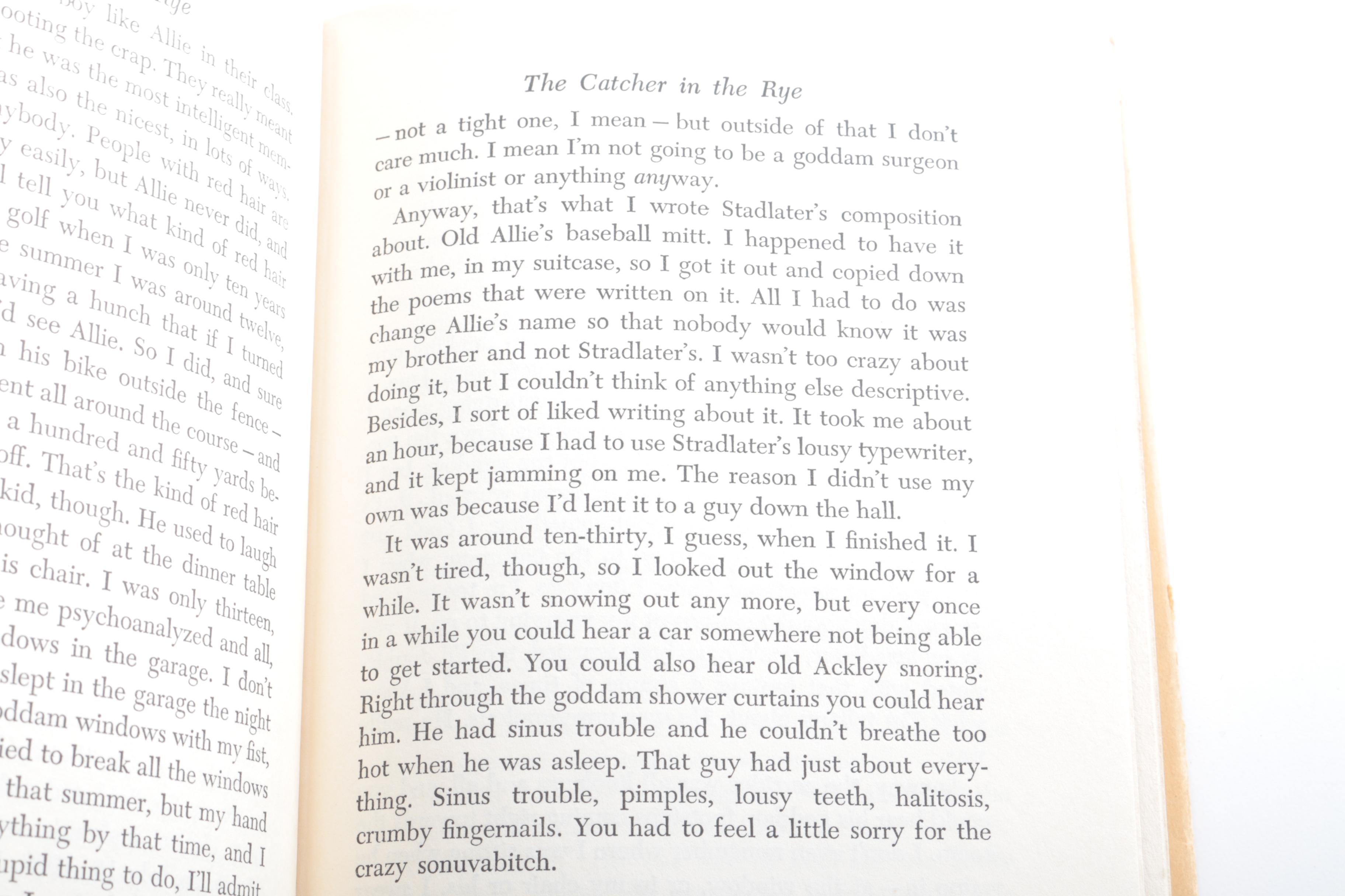 1952 "The Catcher in the Rye" by J. D. Salinger