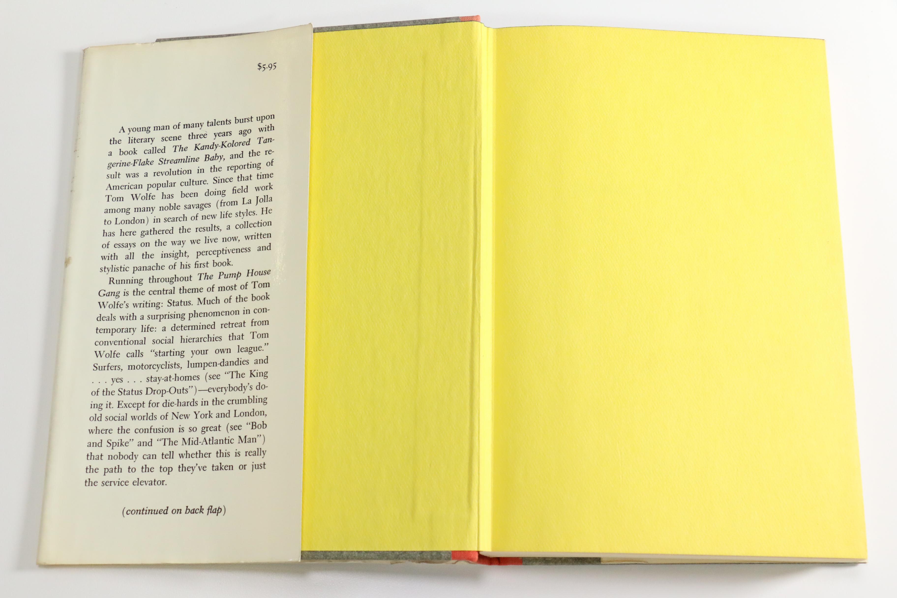 1968 First Edition "The Pump House Gang" by Tom Wolfe