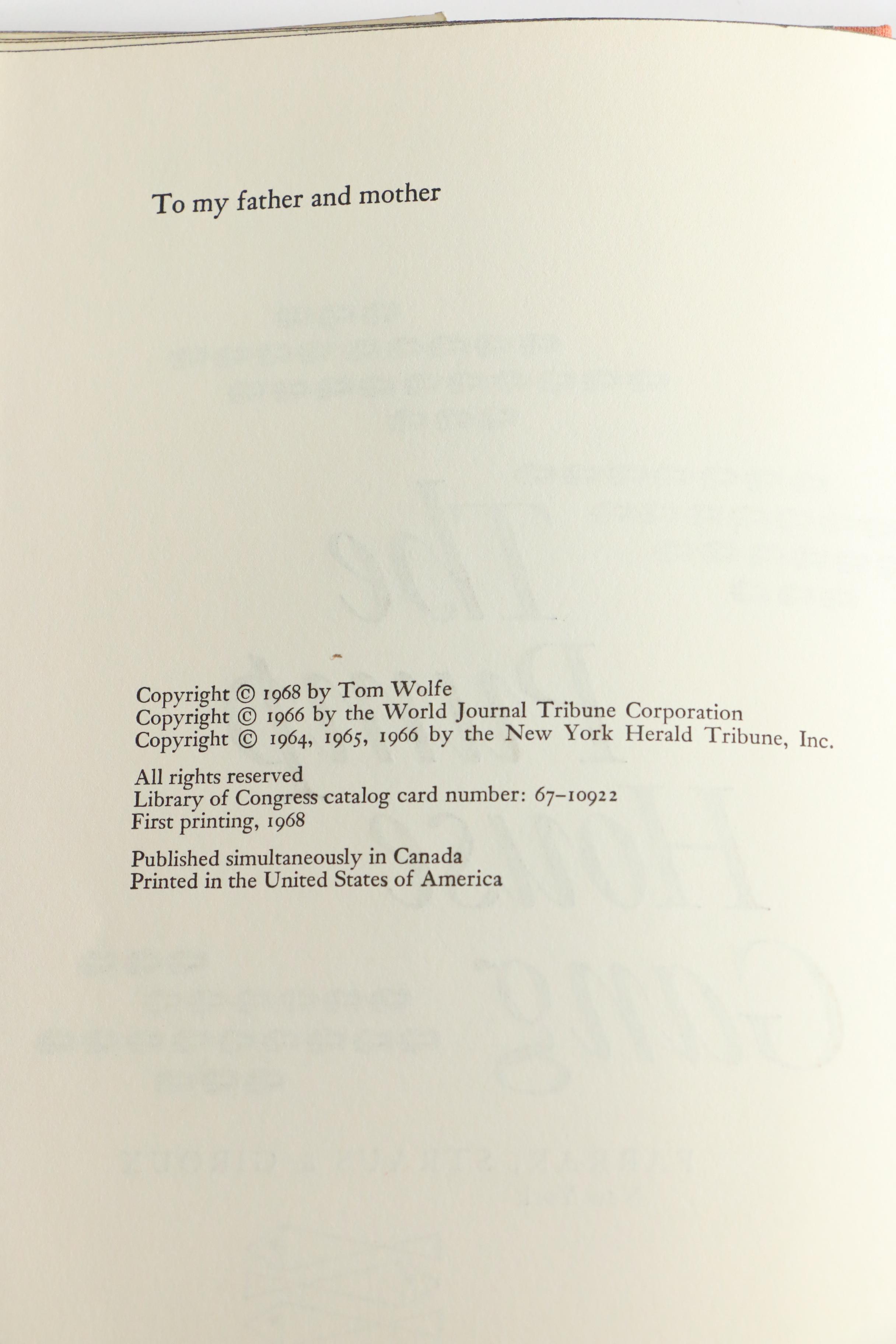 1968 First Edition "The Pump House Gang" by Tom Wolfe
