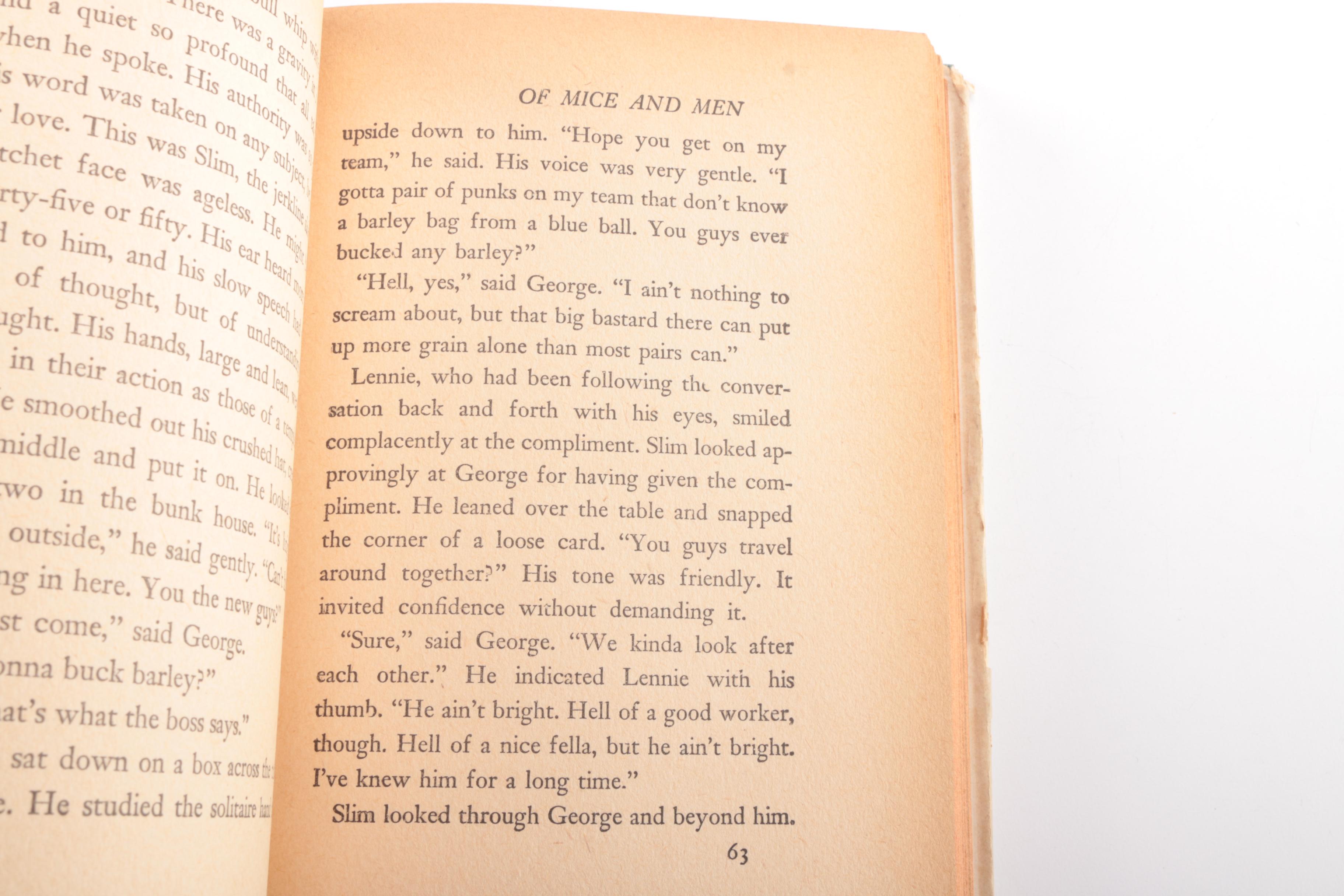 1941 "Of Mice and Men" by John Steinbeck