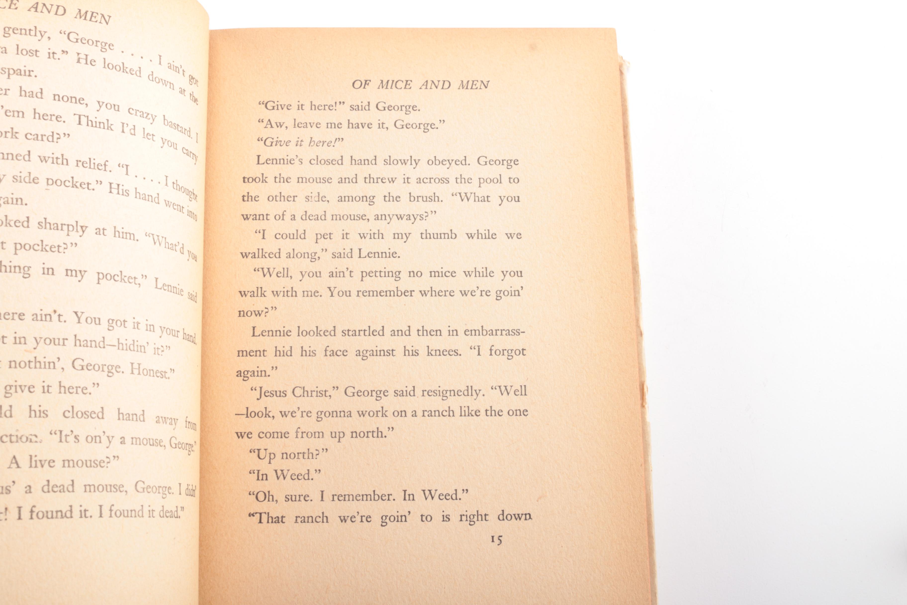 1941 "Of Mice and Men" by John Steinbeck