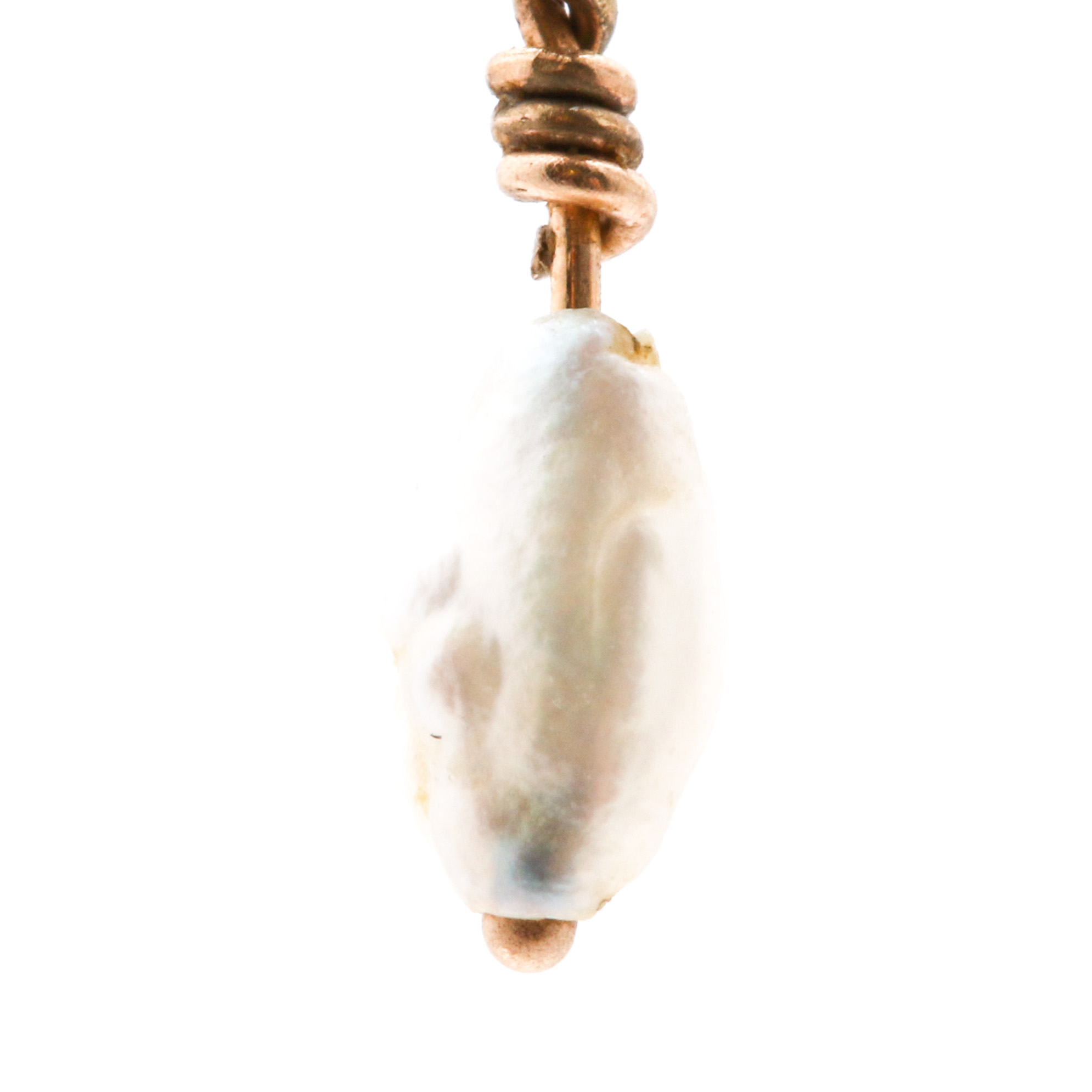 10K Yellow Gold Cultured Pearl Floral Earrings