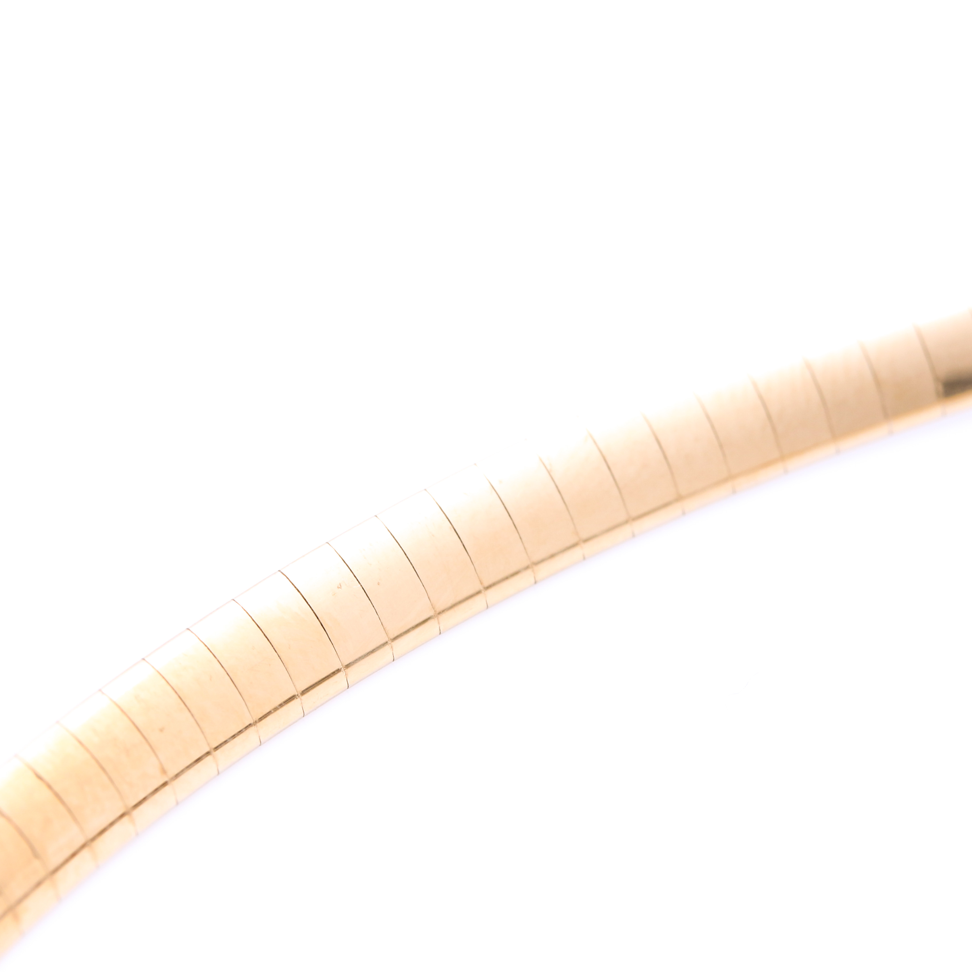 14K White Gold Omega Necklace