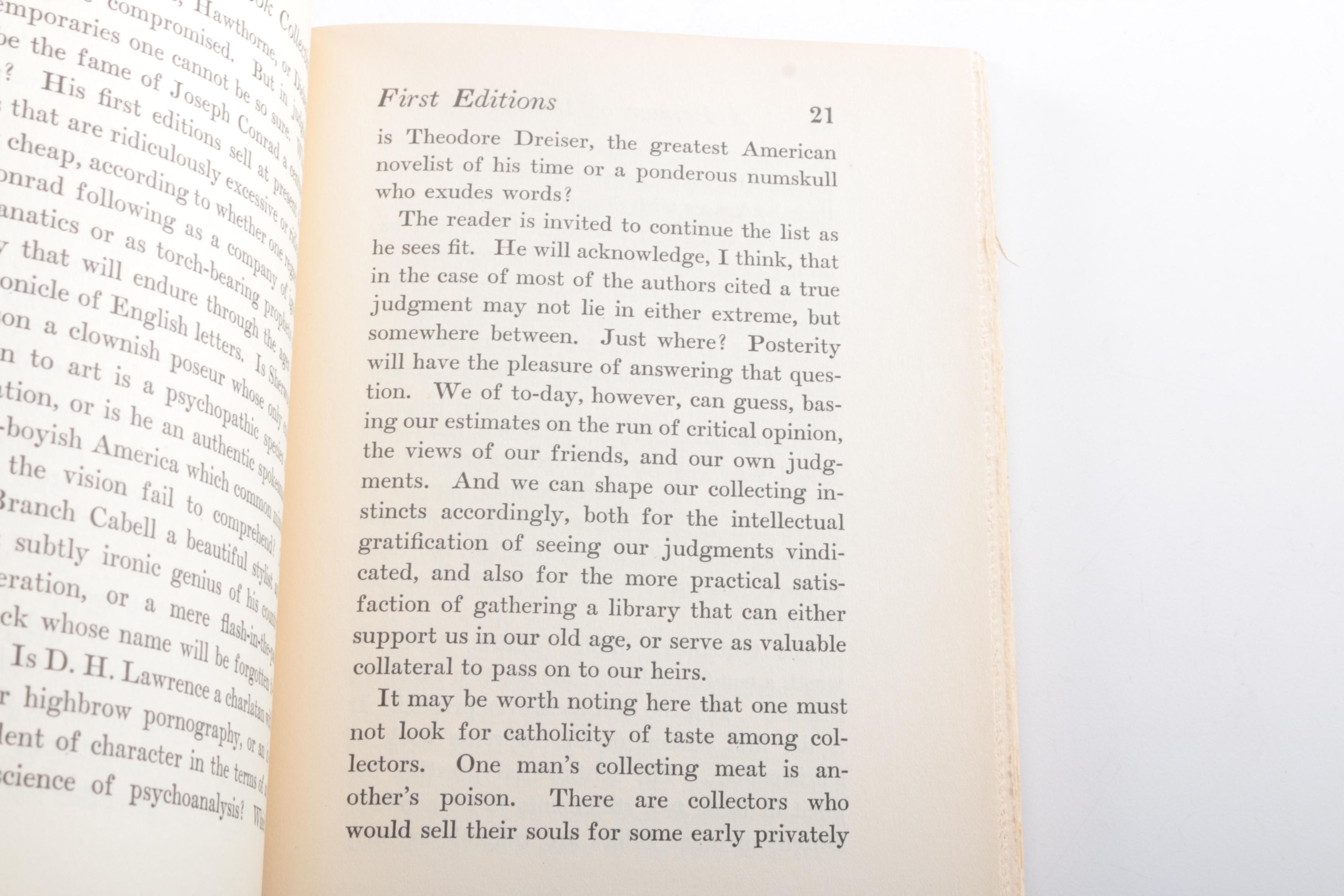 1926 Early Printing "A Primer of Book Collecting" by John T. Winterich