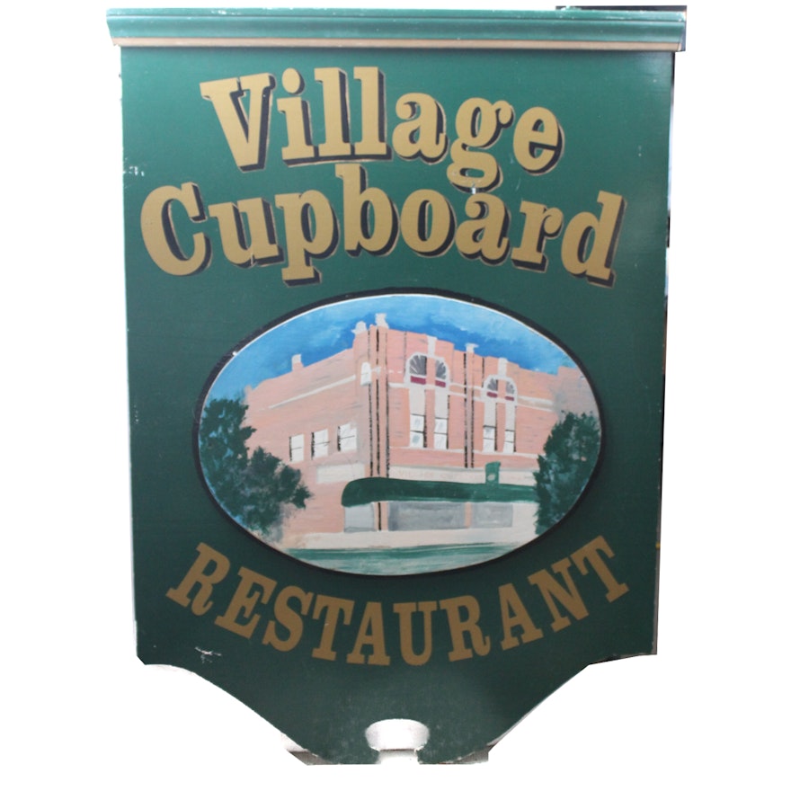 "Village Cupboard Restaurant" Painted Sign