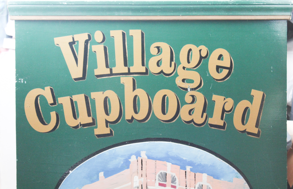 "Village Cupboard Restaurant" Painted Sign