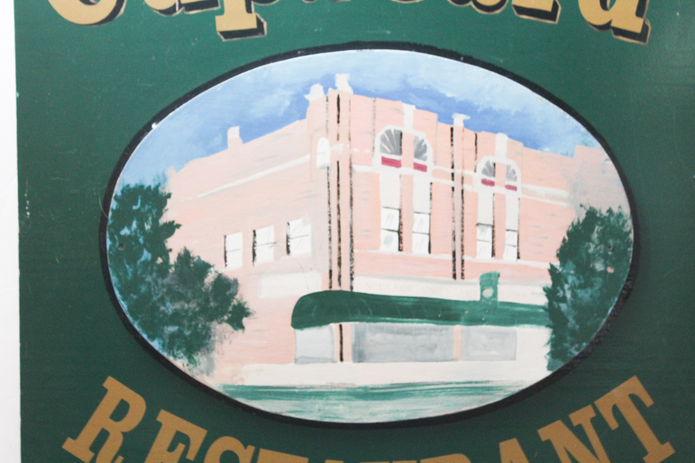 "Village Cupboard Restaurant" Painted Sign