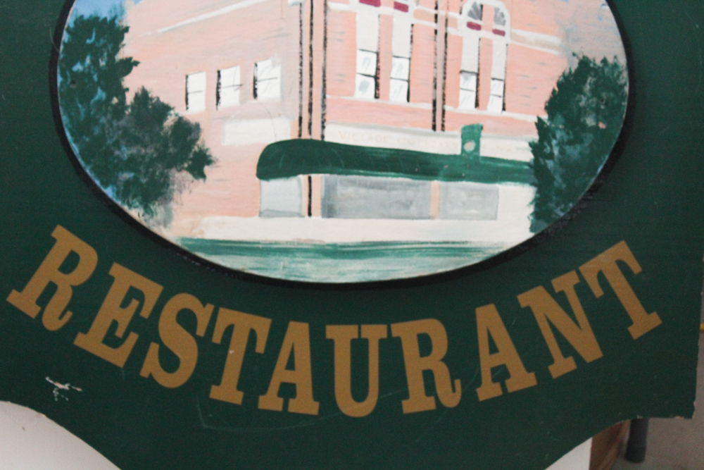 "Village Cupboard Restaurant" Painted Sign
