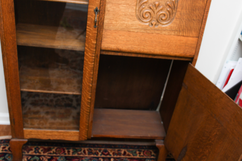 Oak Side-By-Side Secretary Desk