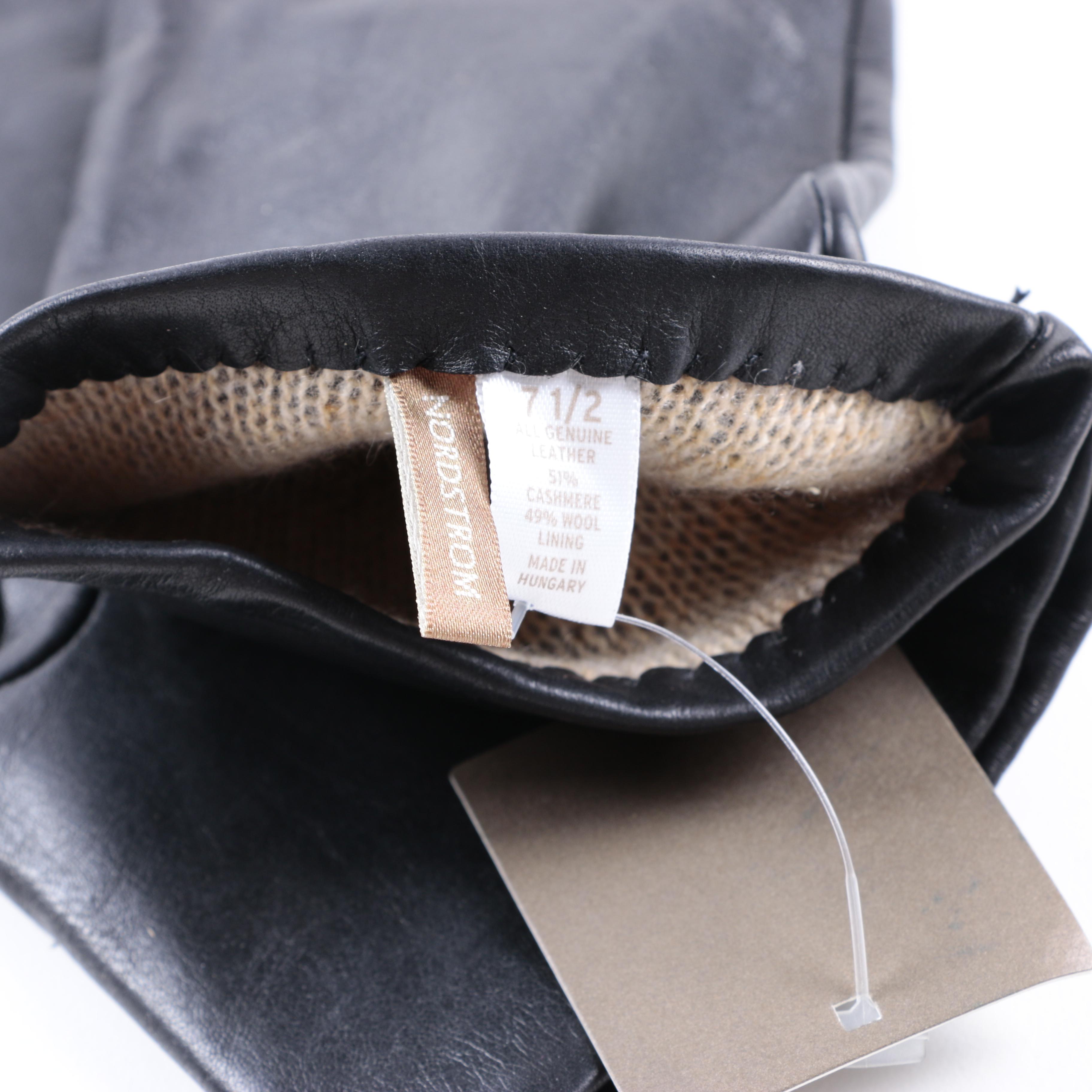 Leather and Embroidered Gloves Including Nordstrom