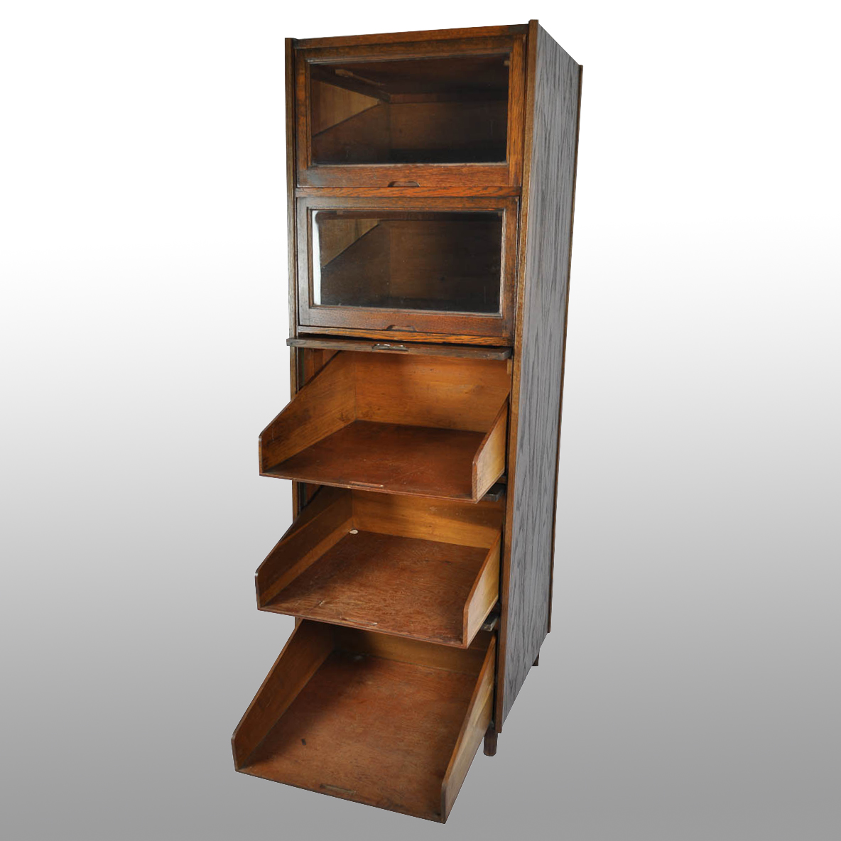 Vintage Oak Barrister Bookcase