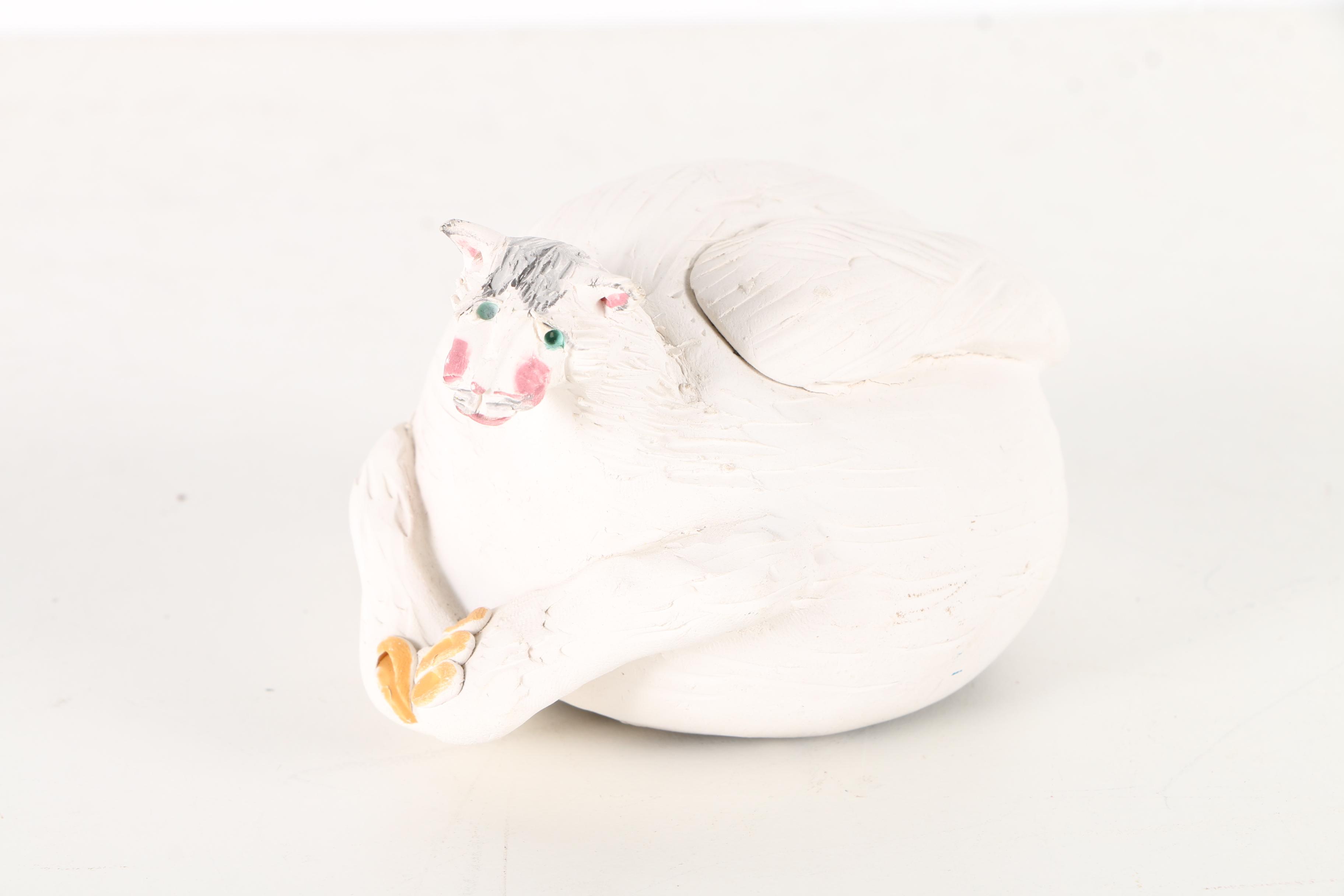 Chris Moses Ceramic Whistles of a Cat and a Dog