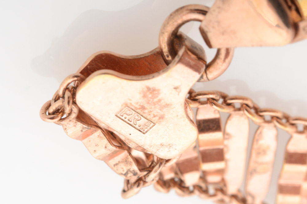 Rose Gold Washed Sterling Silver Necklace and Bracelet Set