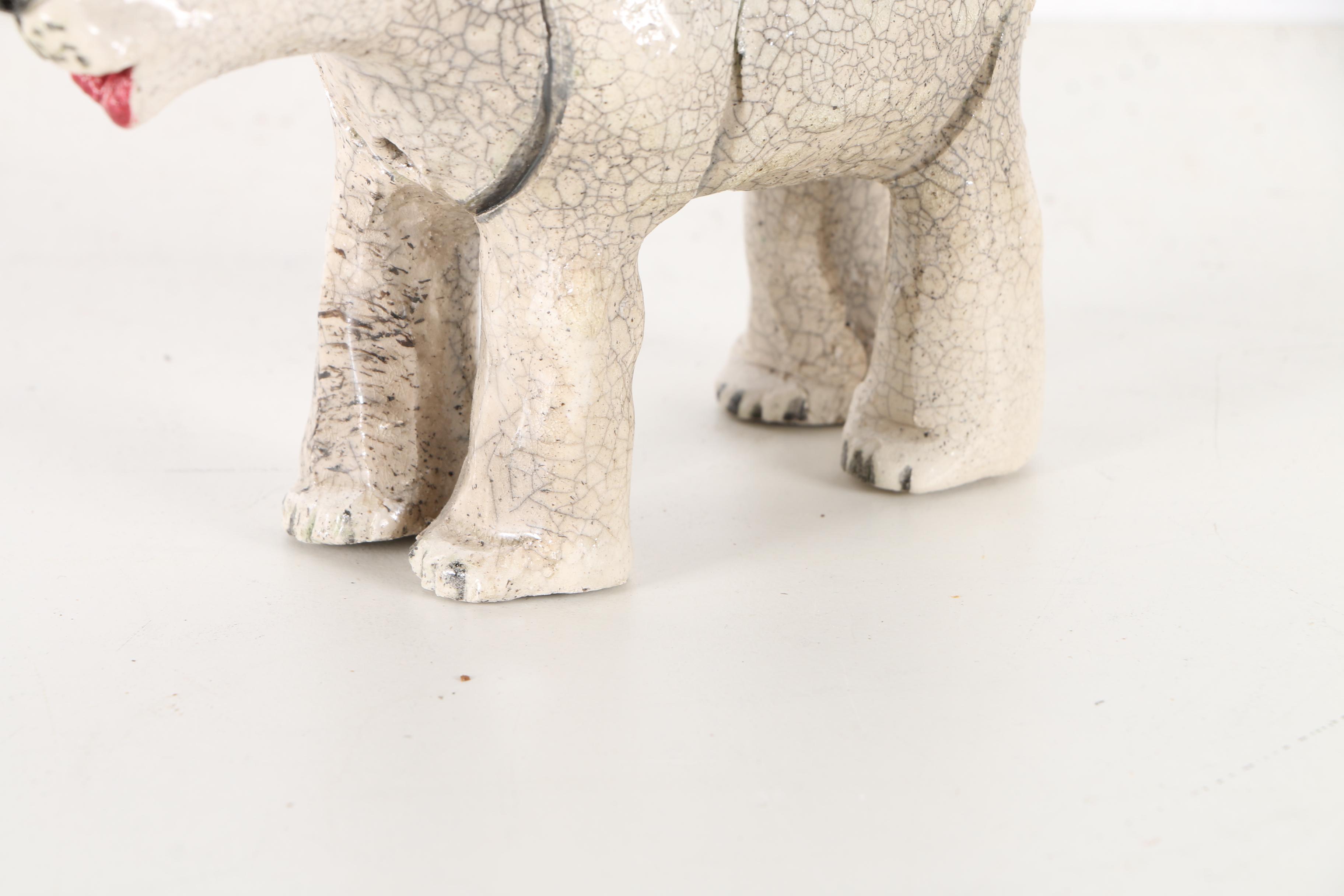 Chris Moses Ceramic Figurines of a Polar Bear and Sea Lion