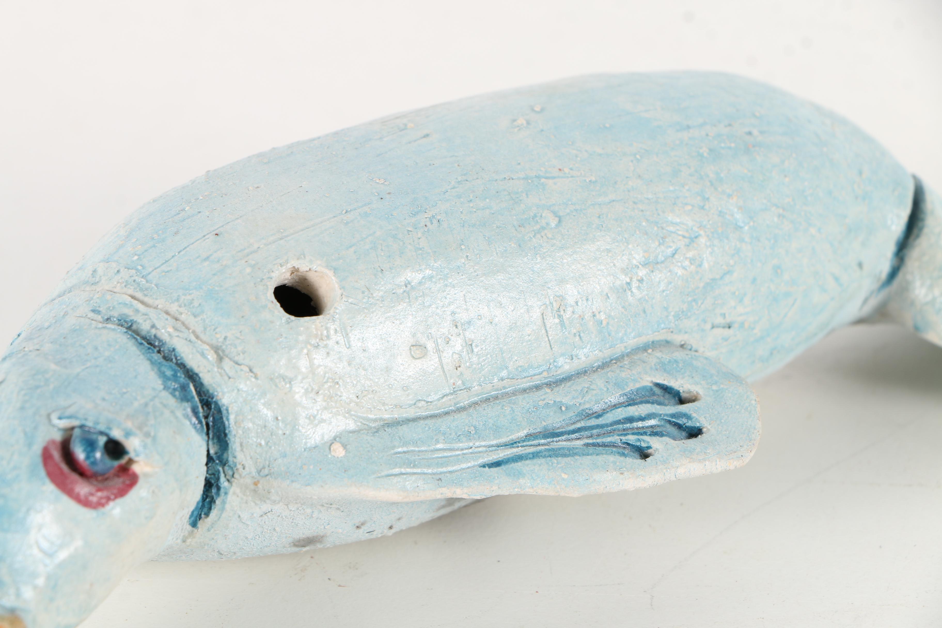 Chris Moses Ceramic Figurines of a Polar Bear and Sea Lion