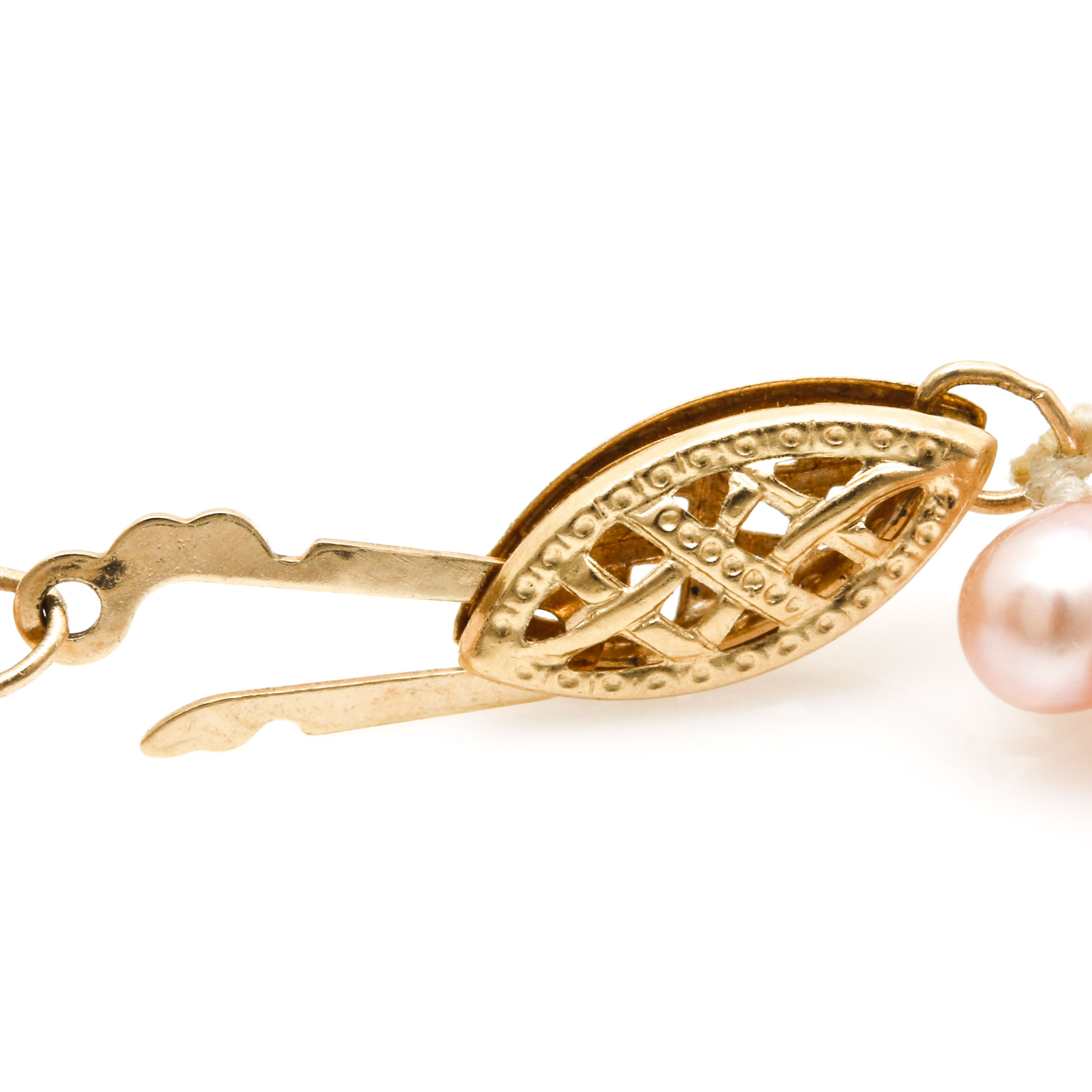 14K Yellow Gold Cultured Freshwater Pearl Necklace