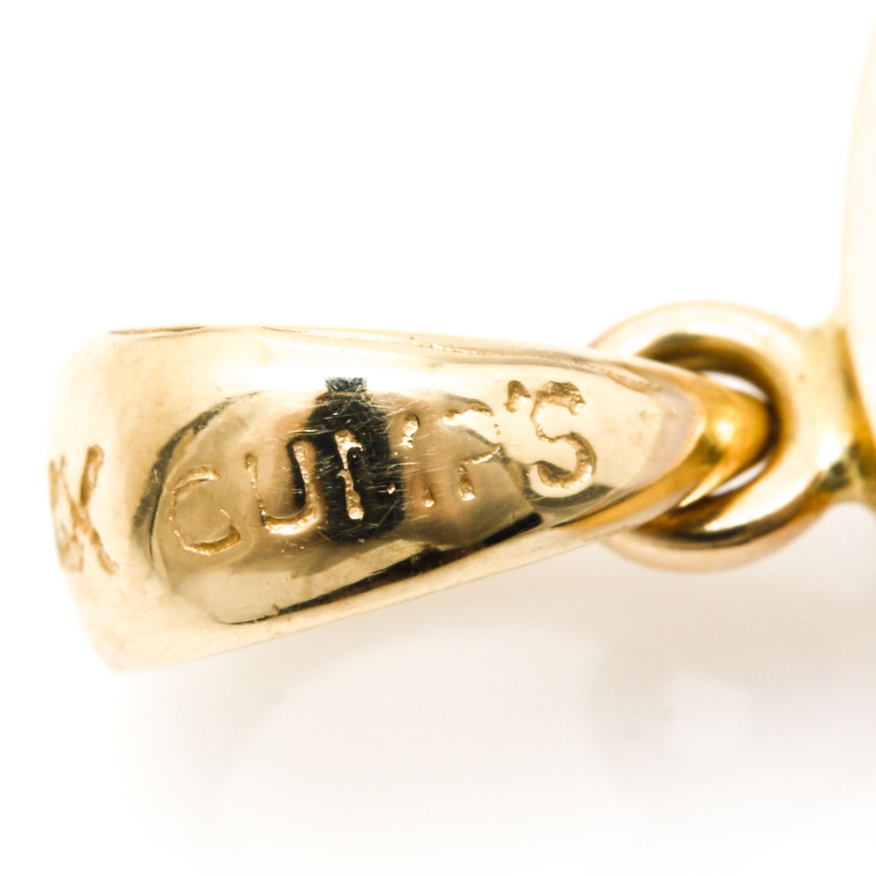 14K Yellow Gold White Jadeite Longevity Bi Pendant