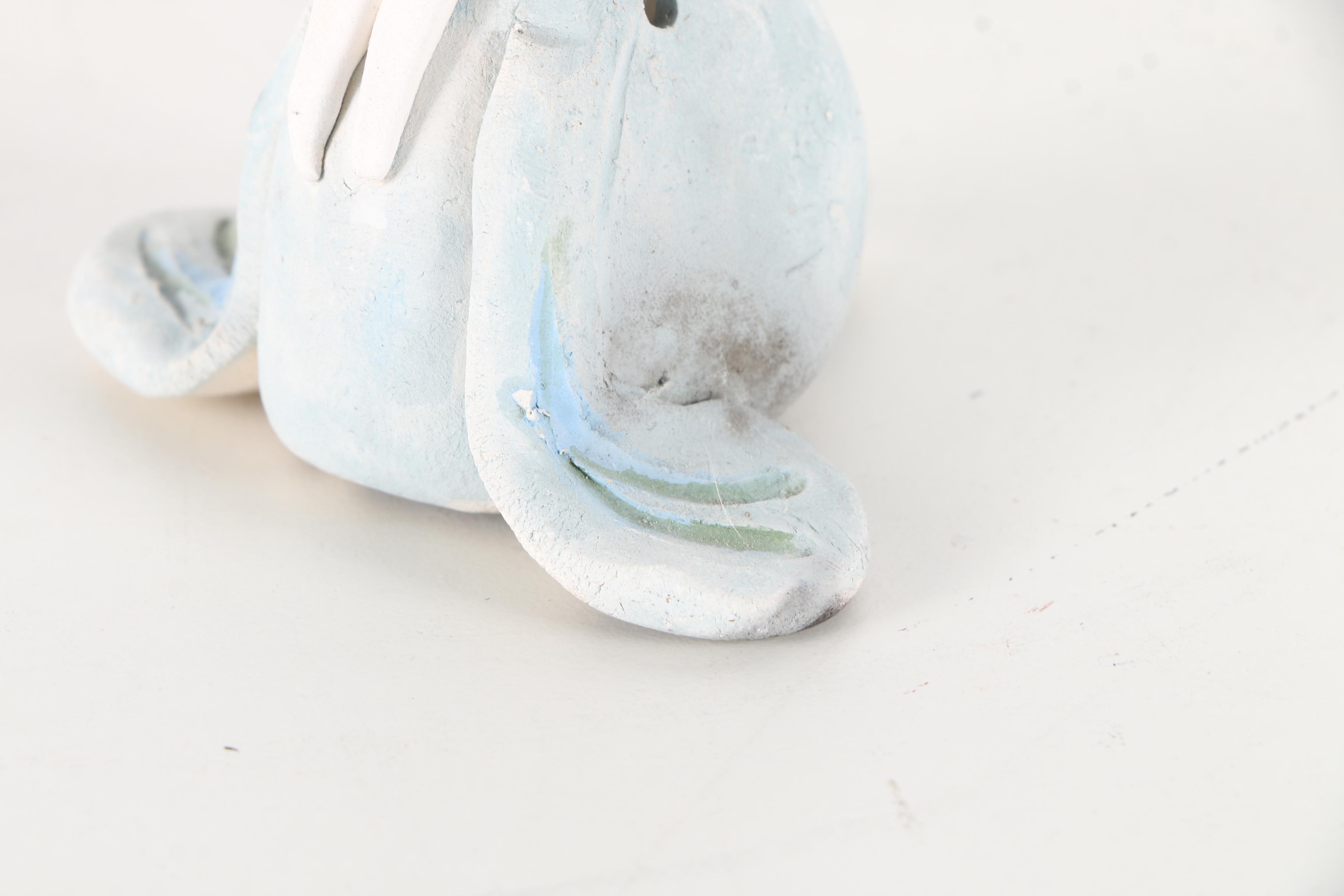 Chris Moses Pottery Figurines of a Mermaid and Walrus