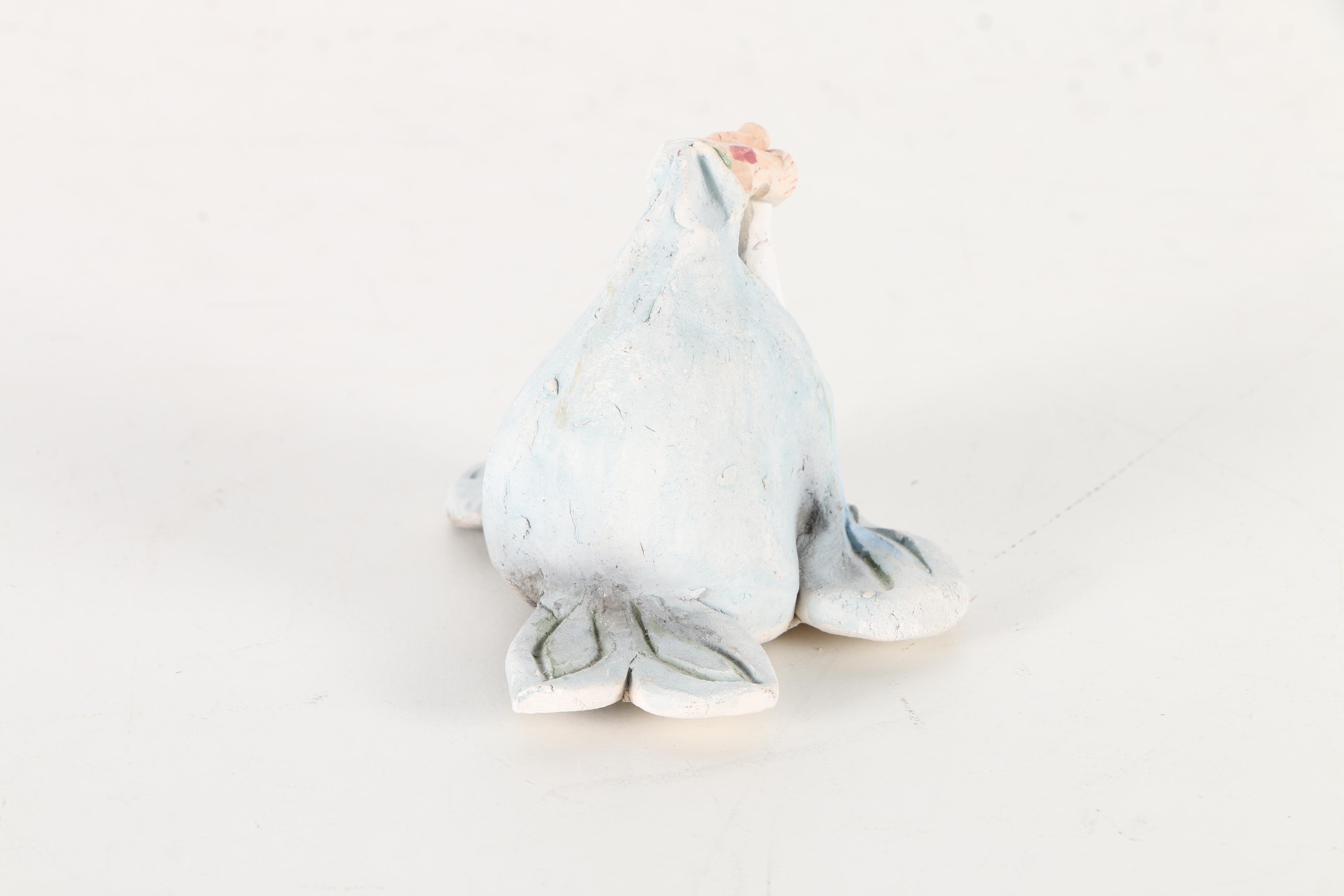 Chris Moses Pottery Figurines of a Mermaid and Walrus