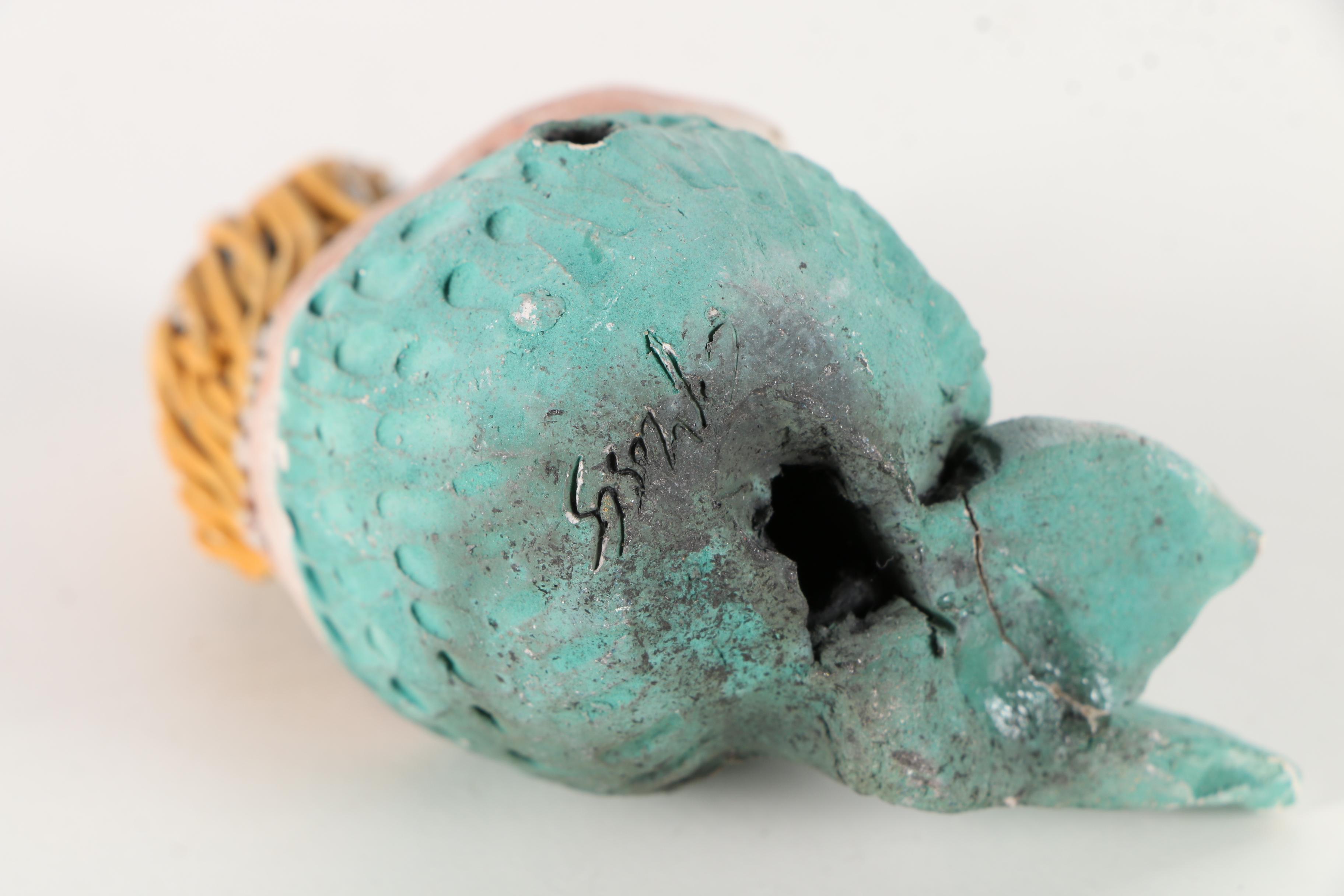 Chris Moses Pottery Figurines of a Mermaid and Walrus