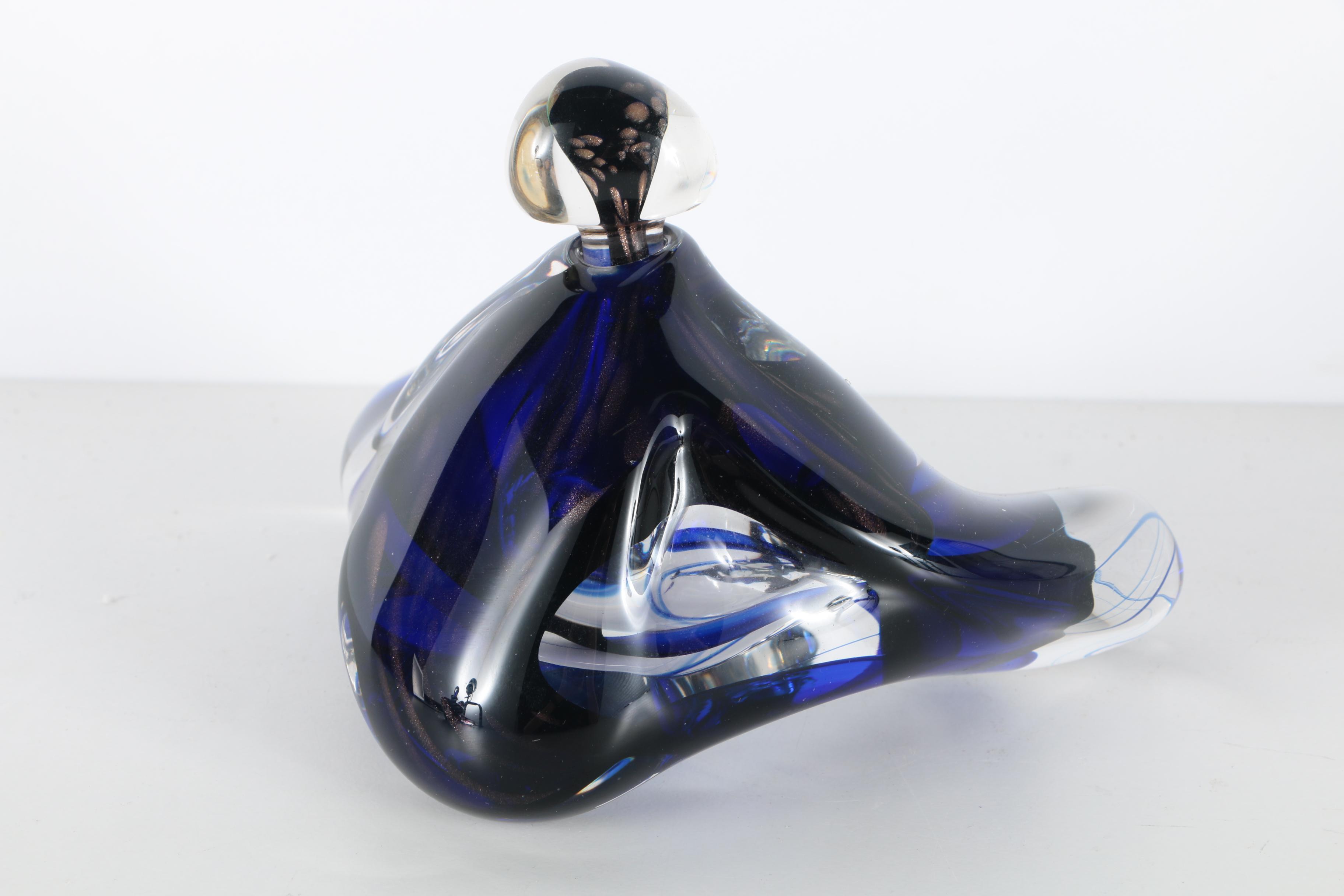 Collection of Signed David Goldhagen Art Glass Perfume Bottles