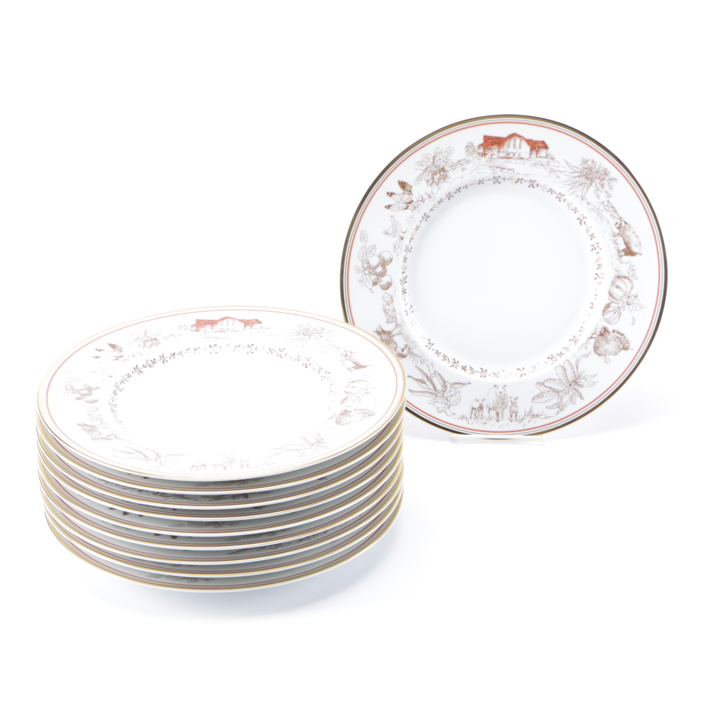 Bernardaud Porcelain "Blackberry Farm" Plates