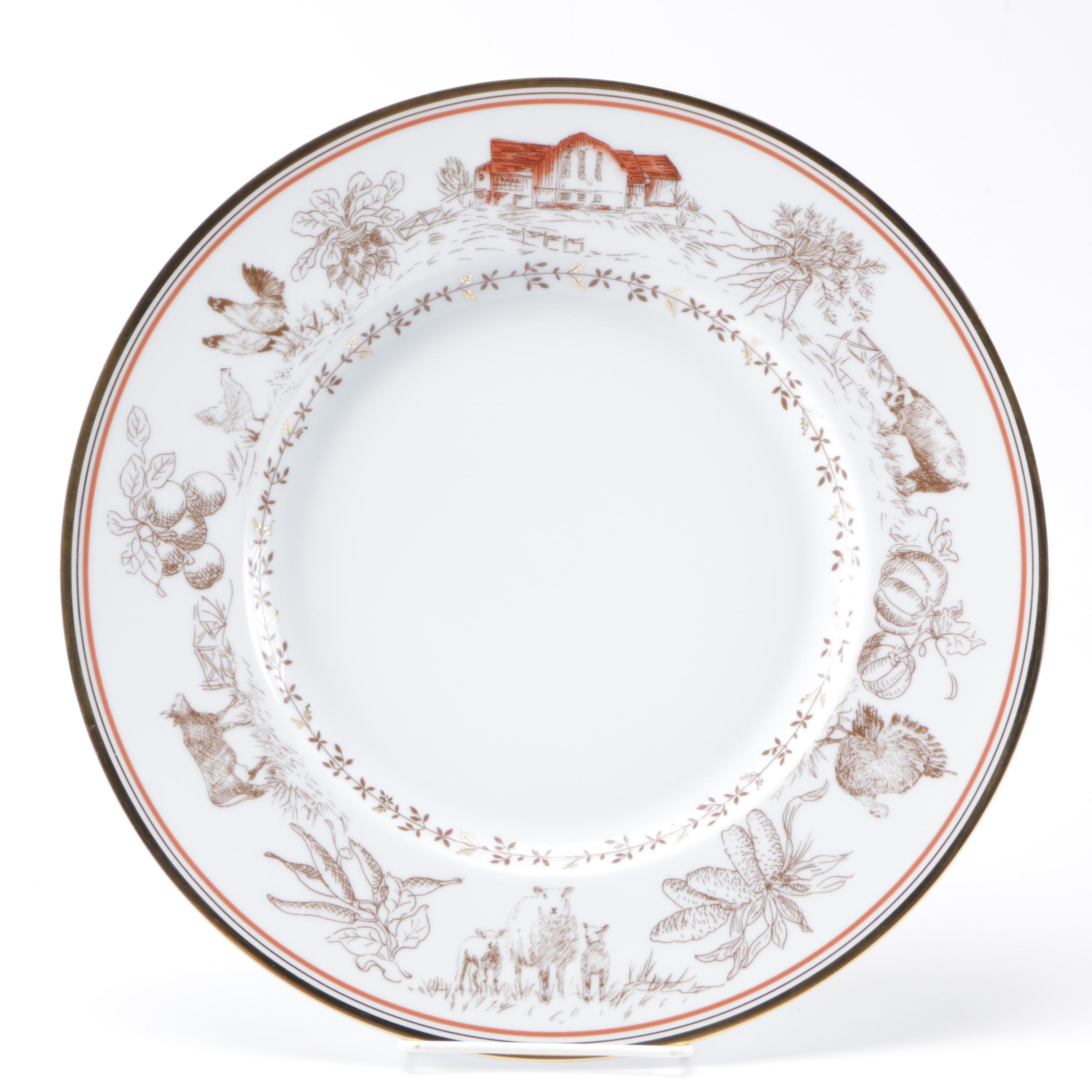 Bernardaud Porcelain "Blackberry Farm" Plates