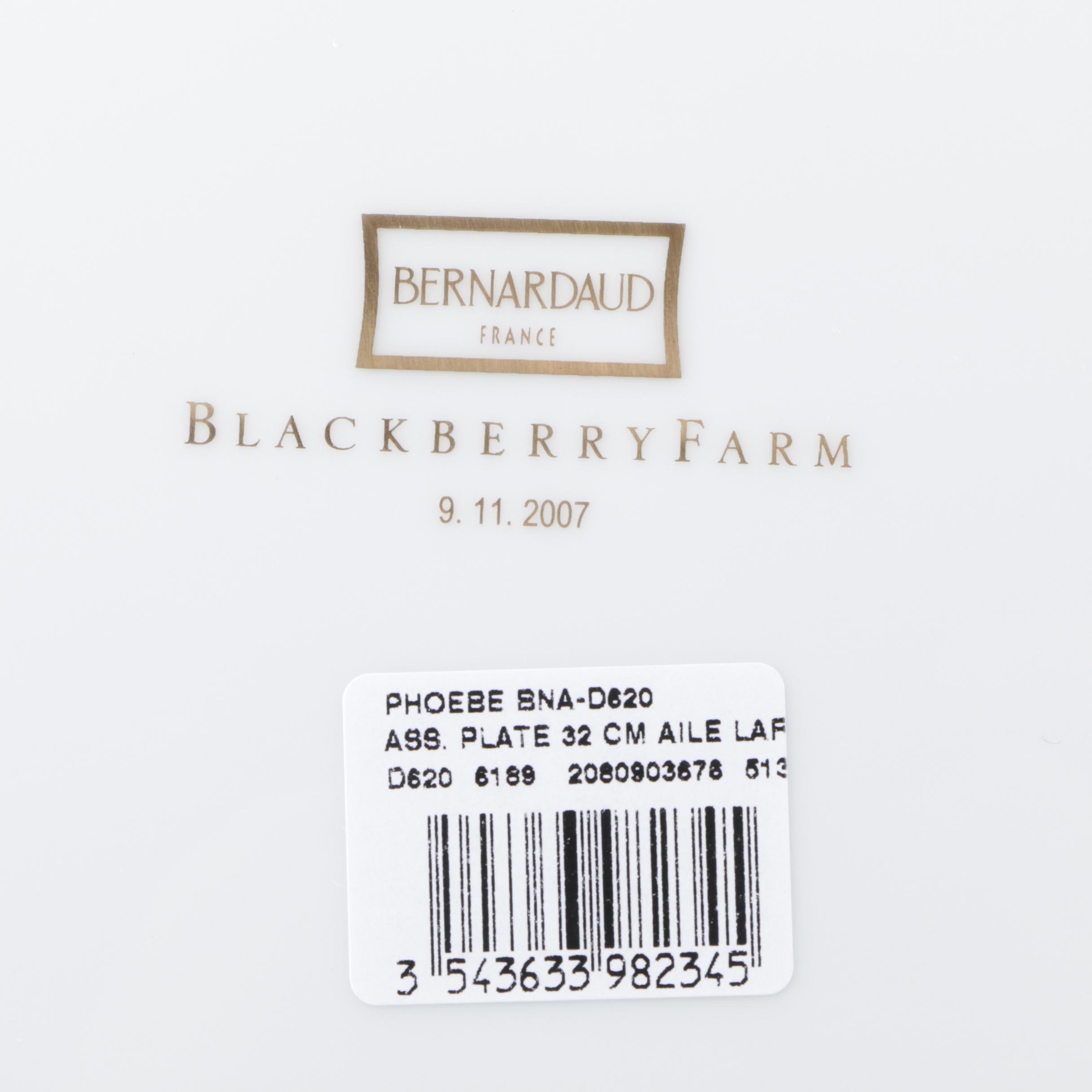 Bernardaud Porcelain "Blackberry Farm" Plates