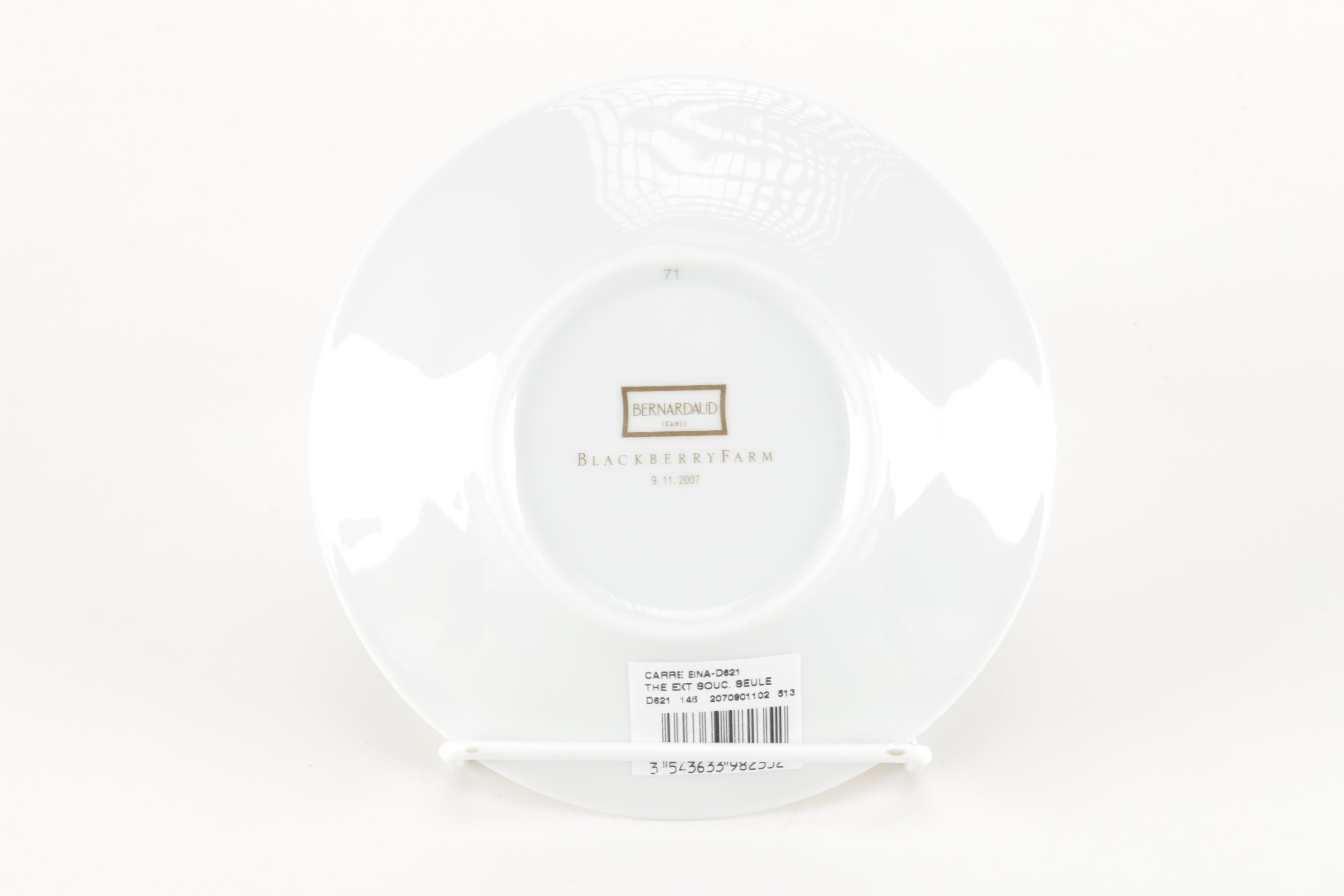 Set of Bernardaud "Blackberry Farm" Cups and Saucers