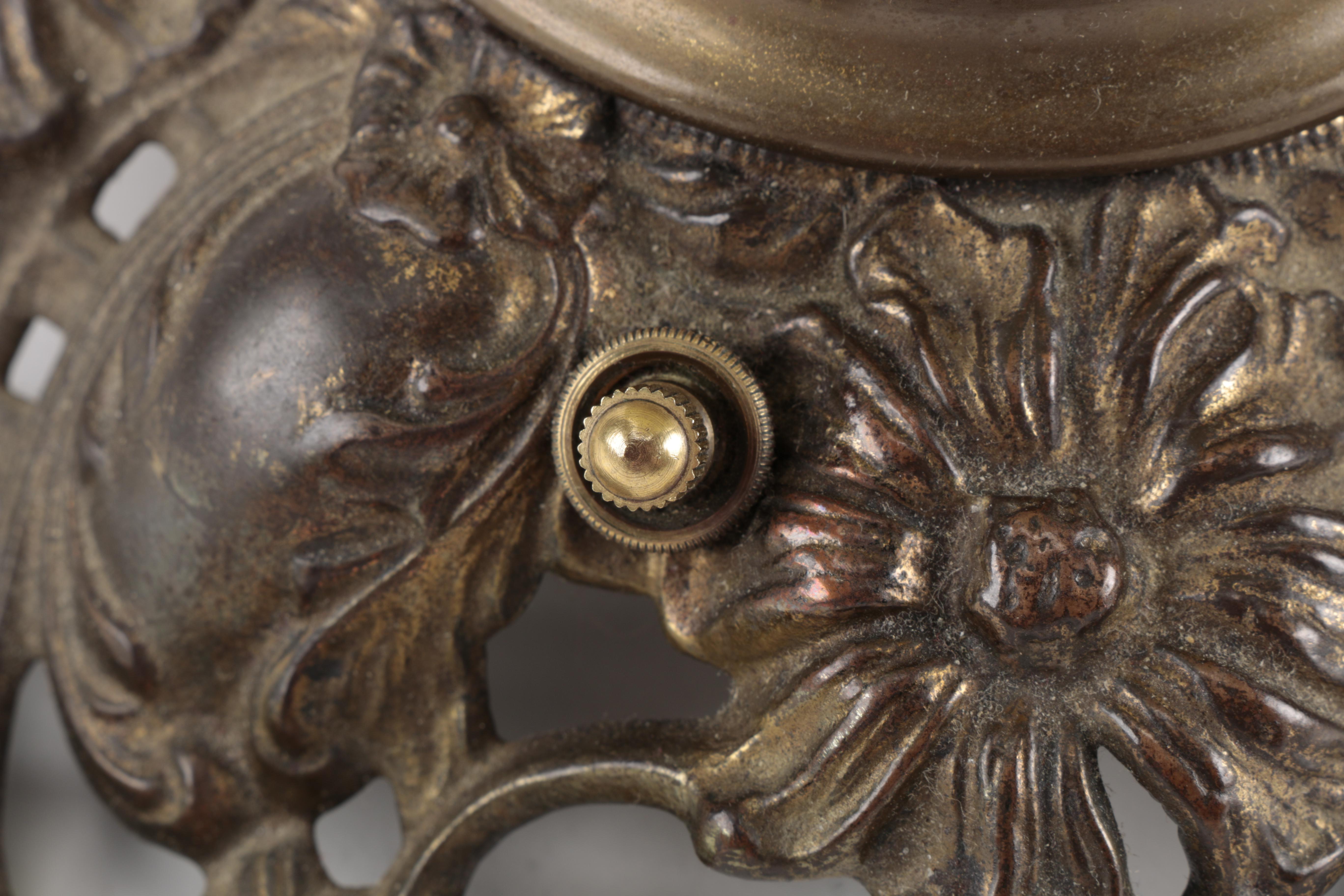 Victorian Style Glass and Brass Table Lamp