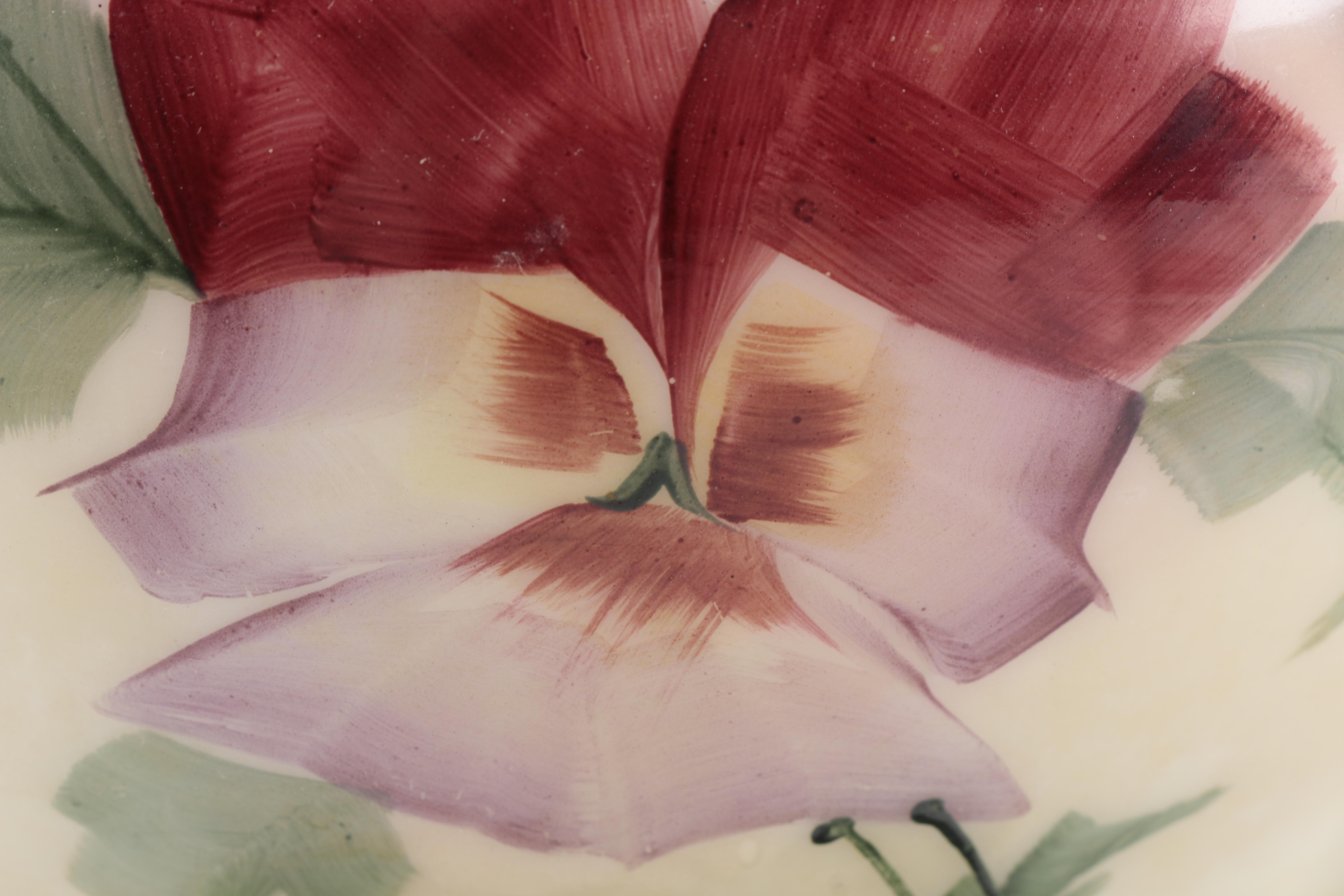 Victorian Style Glass and Brass Table Lamp