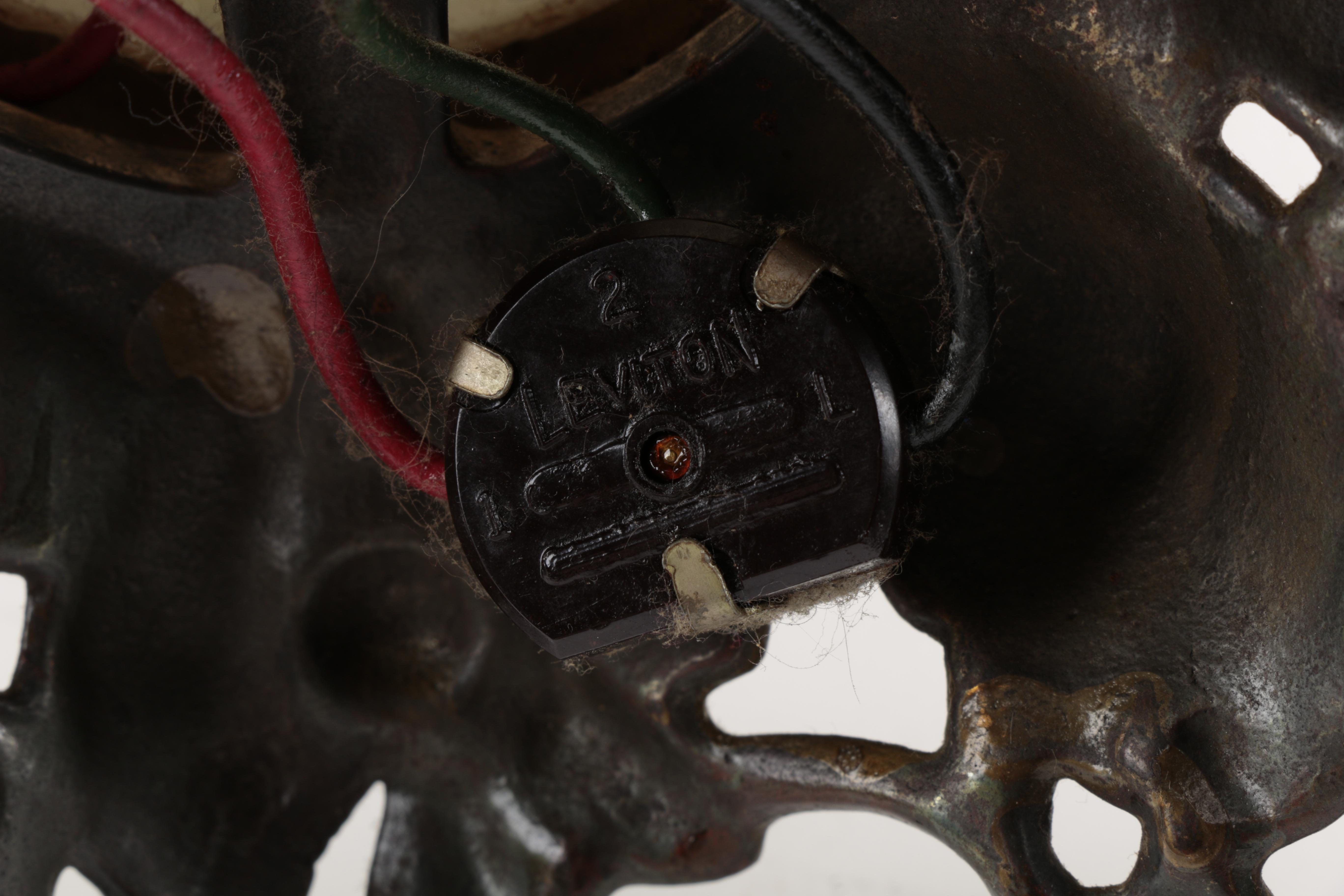 Victorian Style Glass and Brass Table Lamp