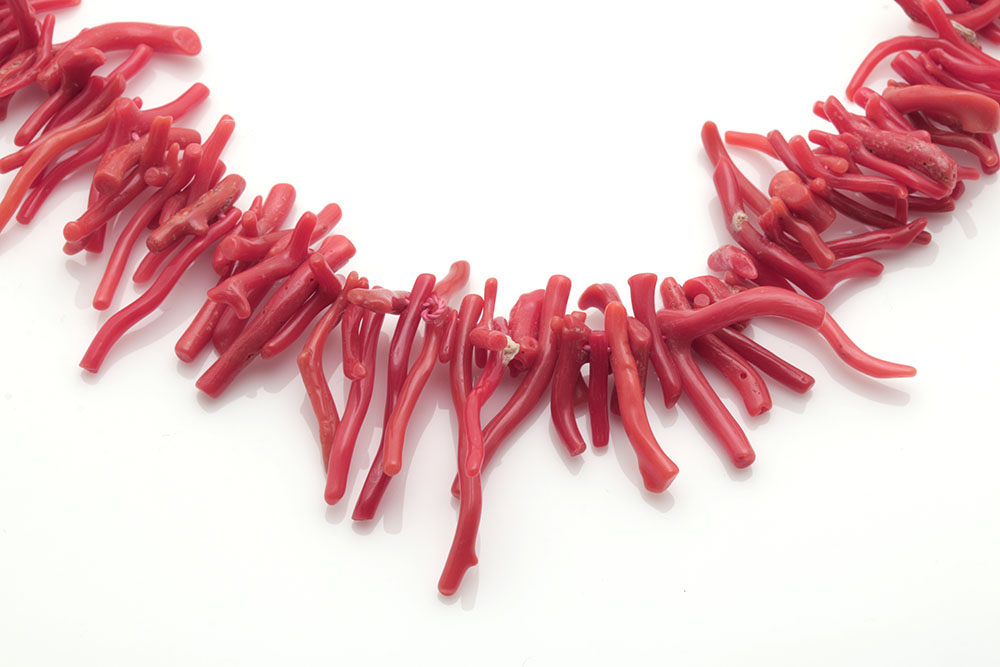 14K Yellow Gold Branch Coral Necklace