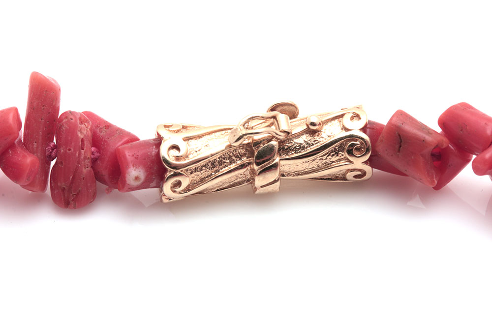 14K Yellow Gold Branch Coral Necklace