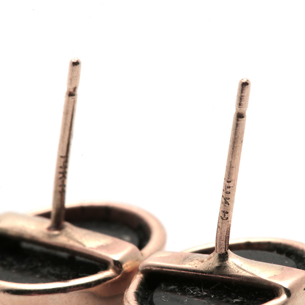 14K Yellow Gold Opal Doublet Earrings